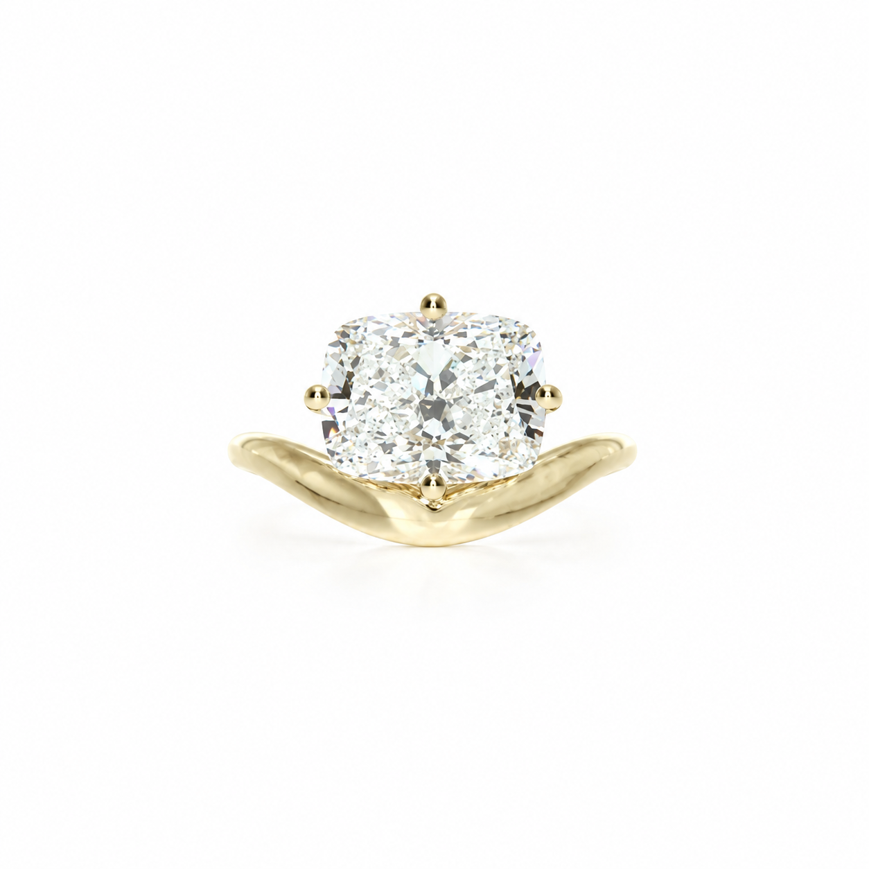 Bold Floating Cushion Wave Ring