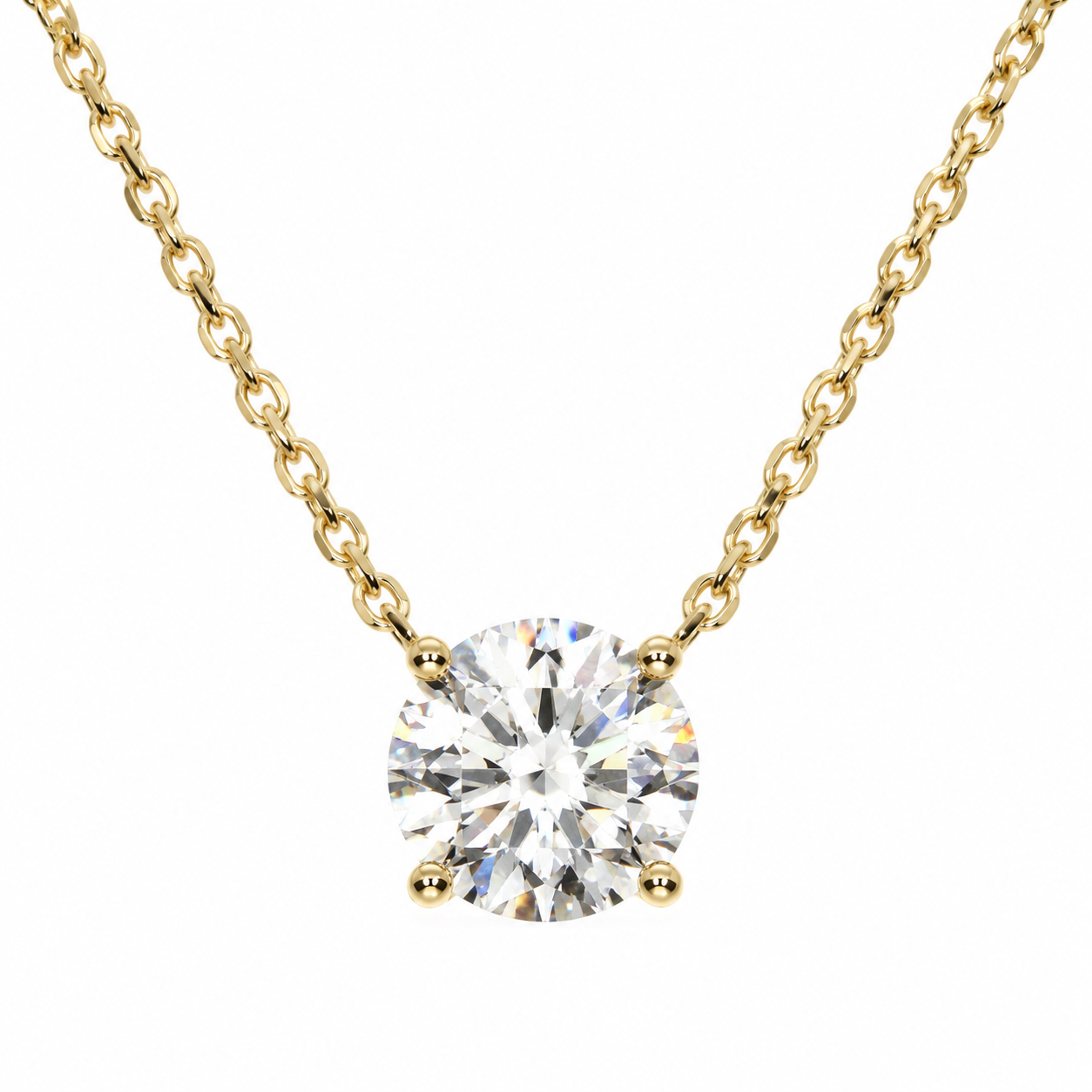 Classic Round Diamond Necklace