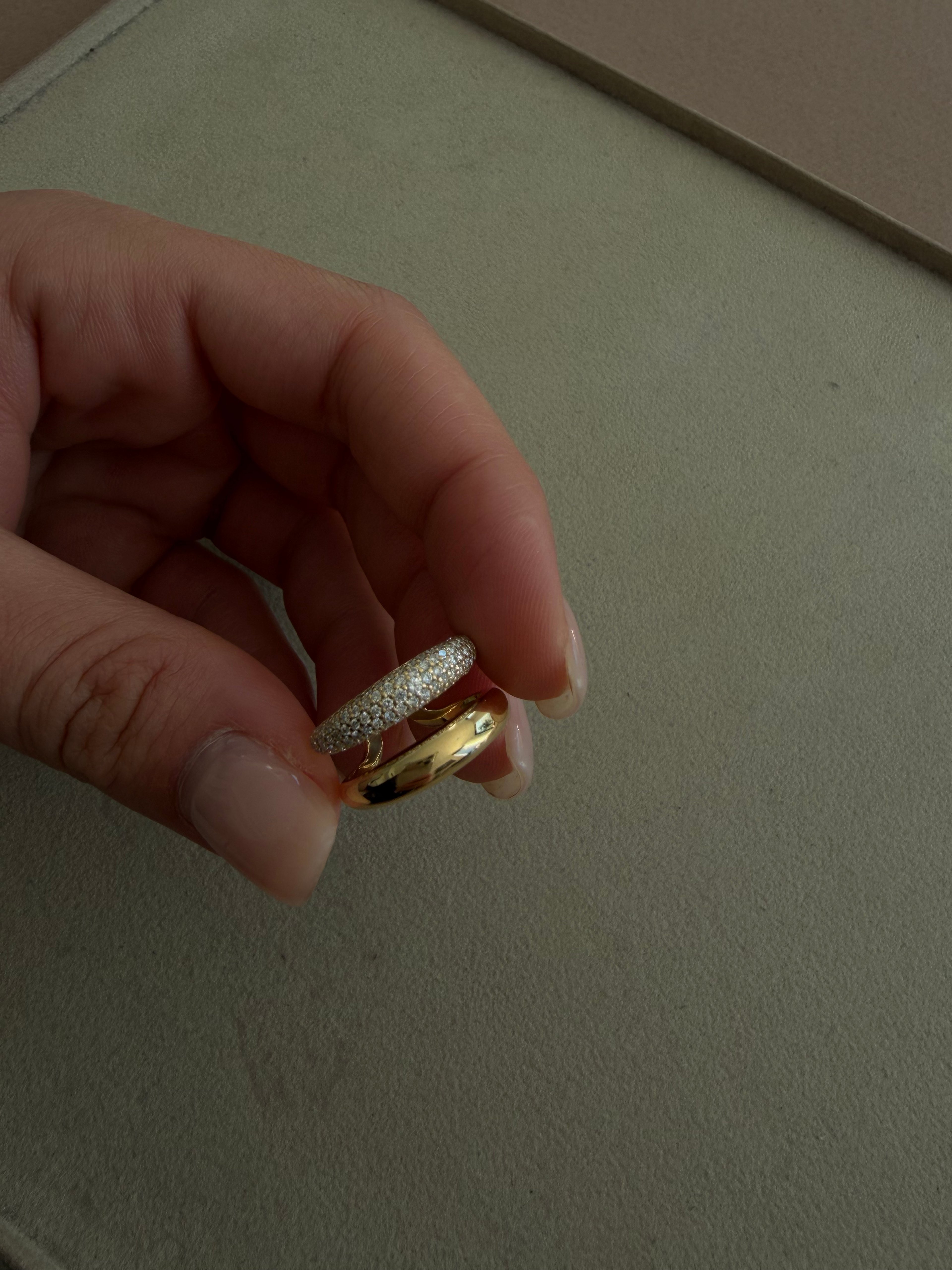 Open Double Pavé Ring