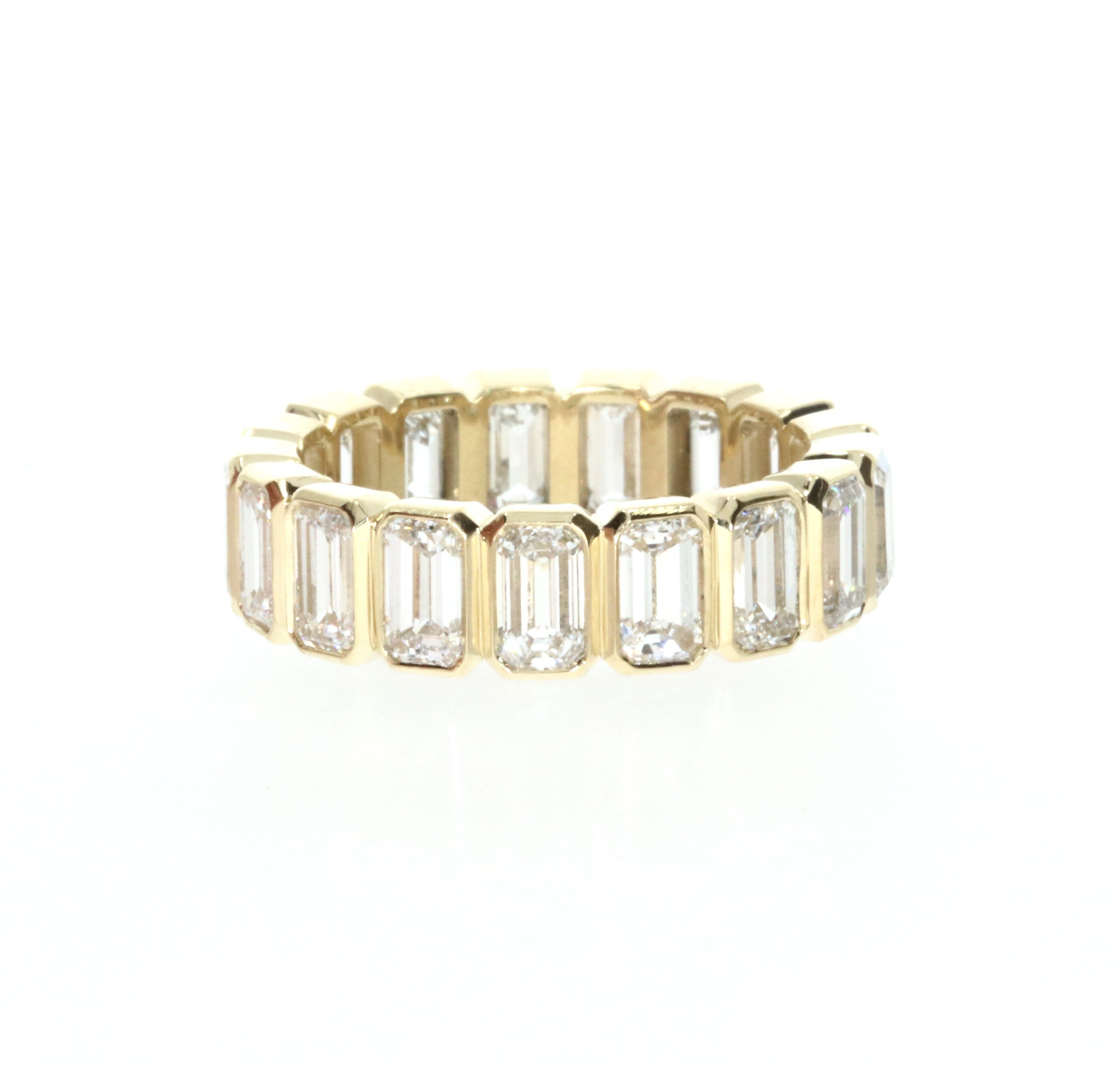 Emerald Bezel Eternity Ring