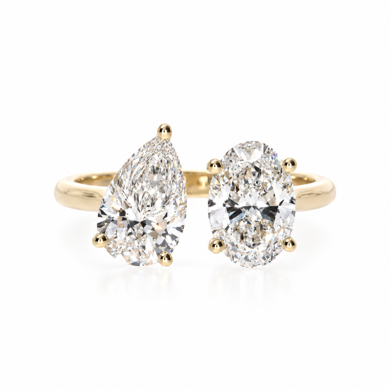 Open Pear & Oval Ring