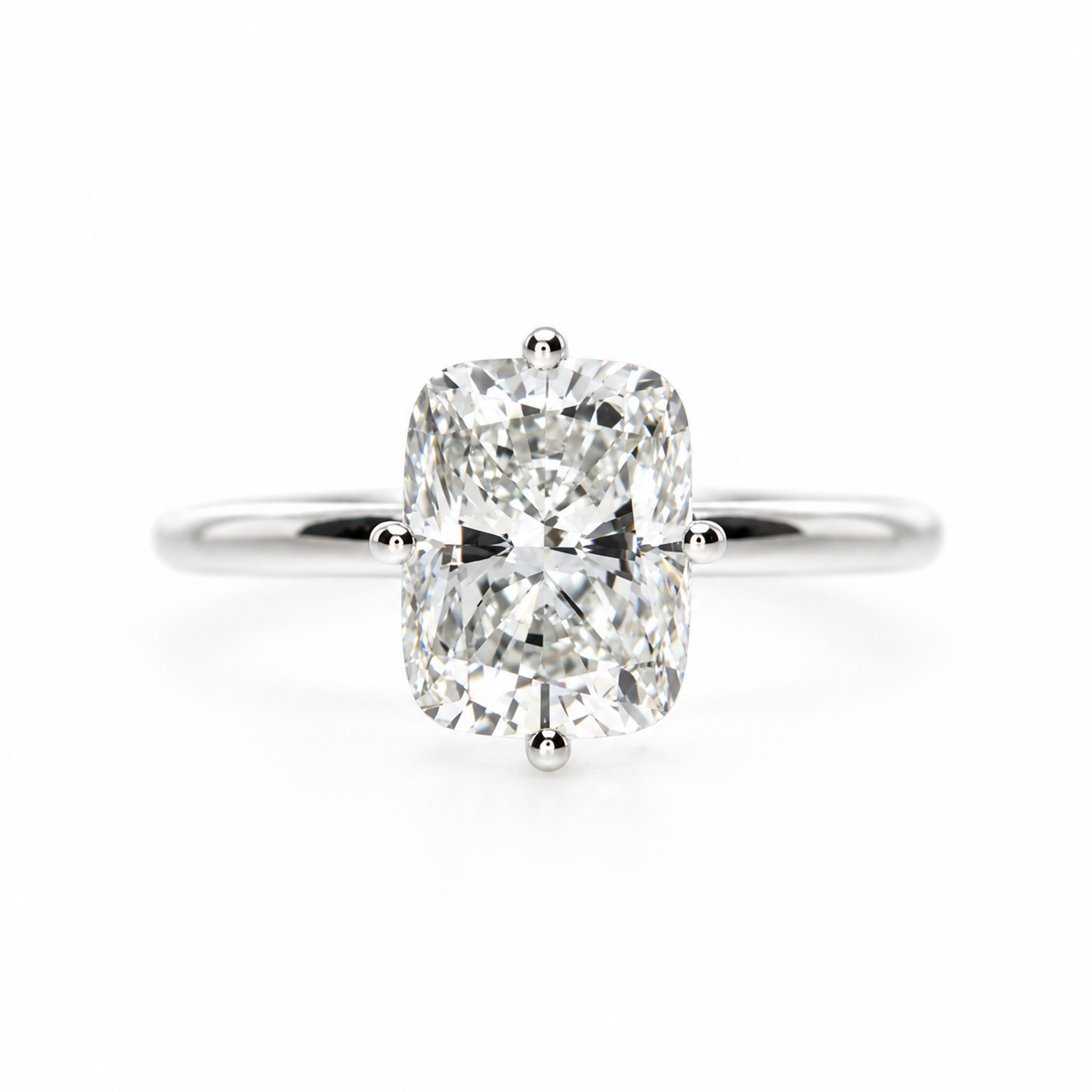 Cushion Prong Plus Ring