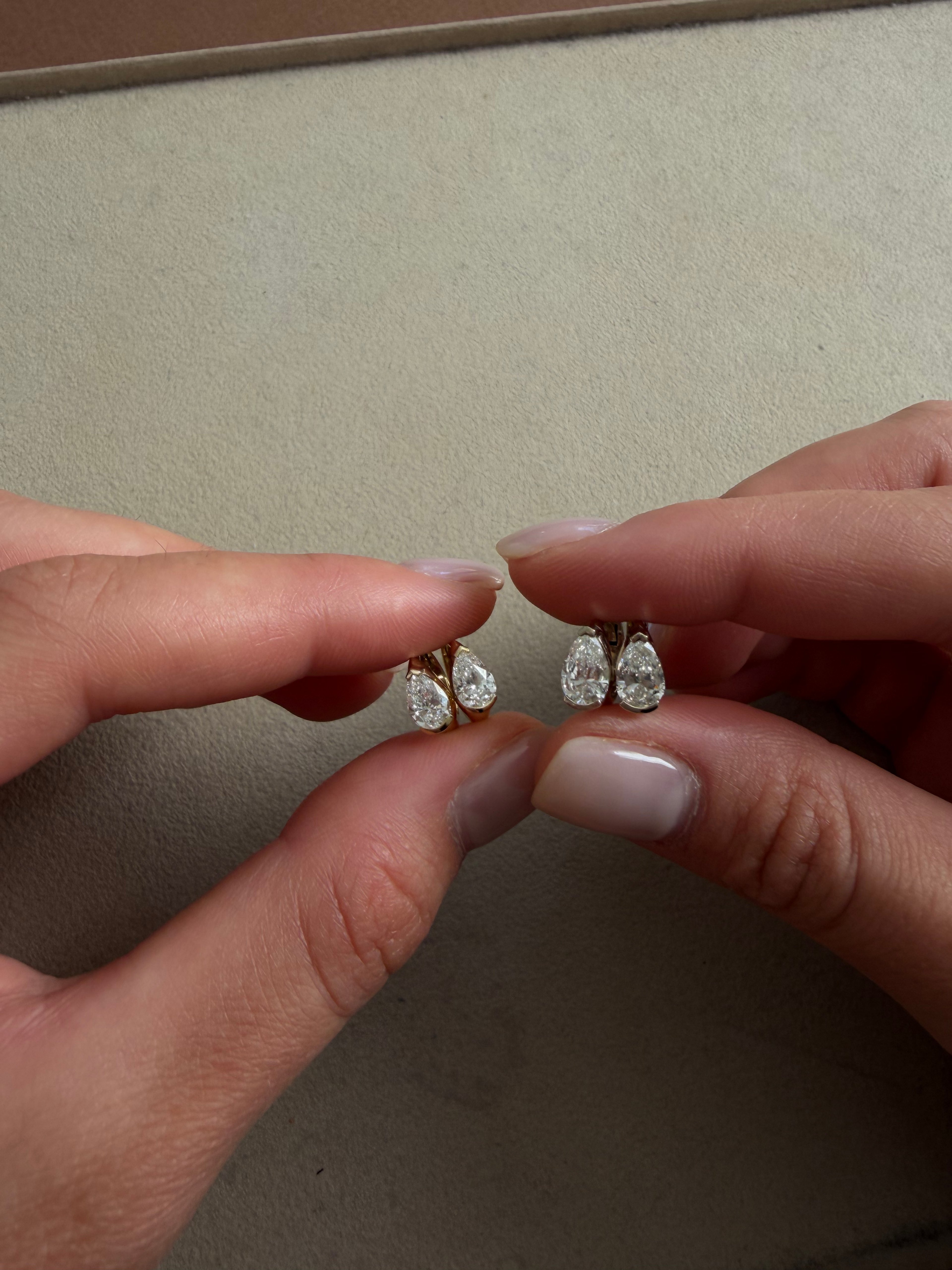 Huggie Pear Earrings