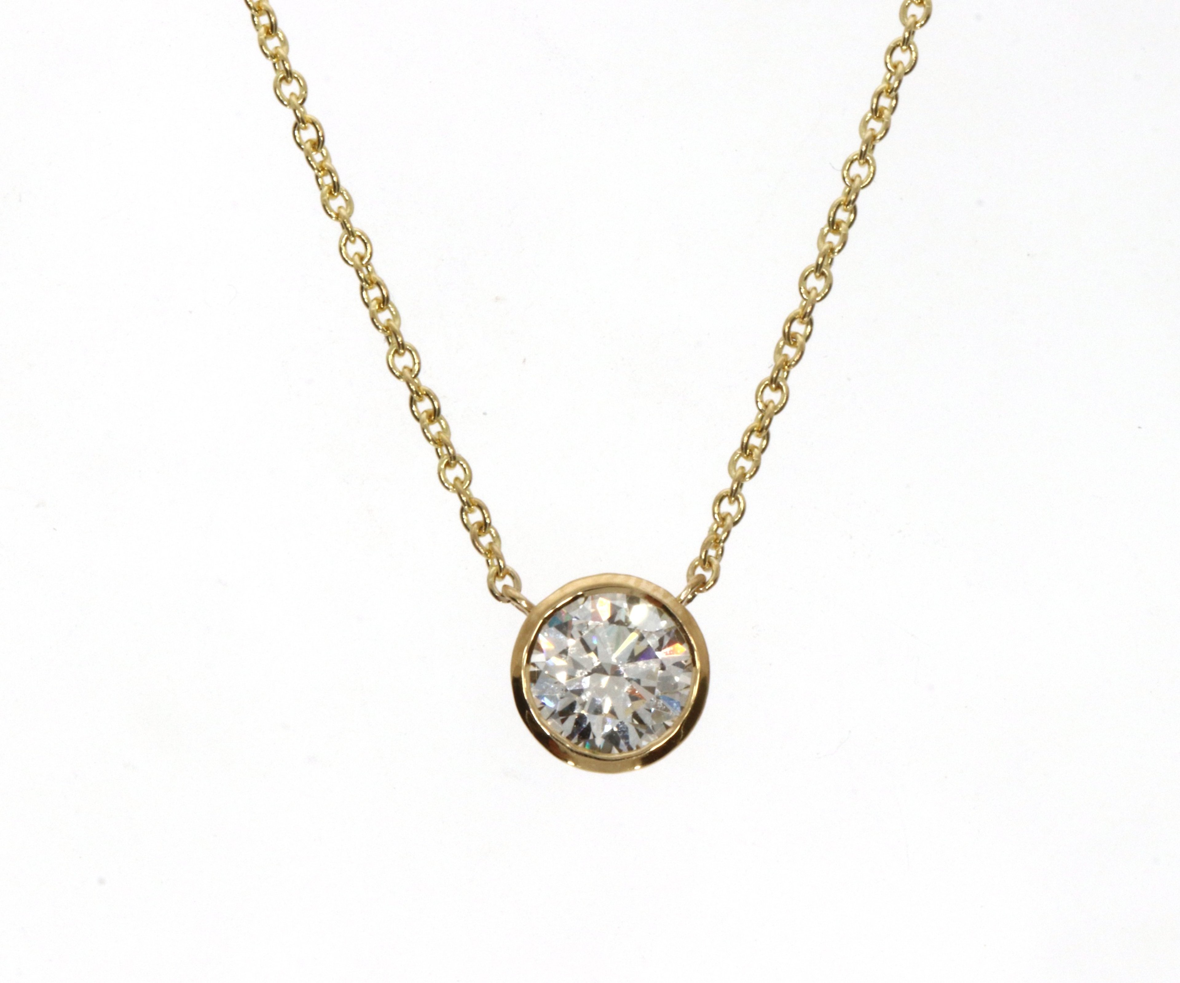 Bezel Diamond Necklace