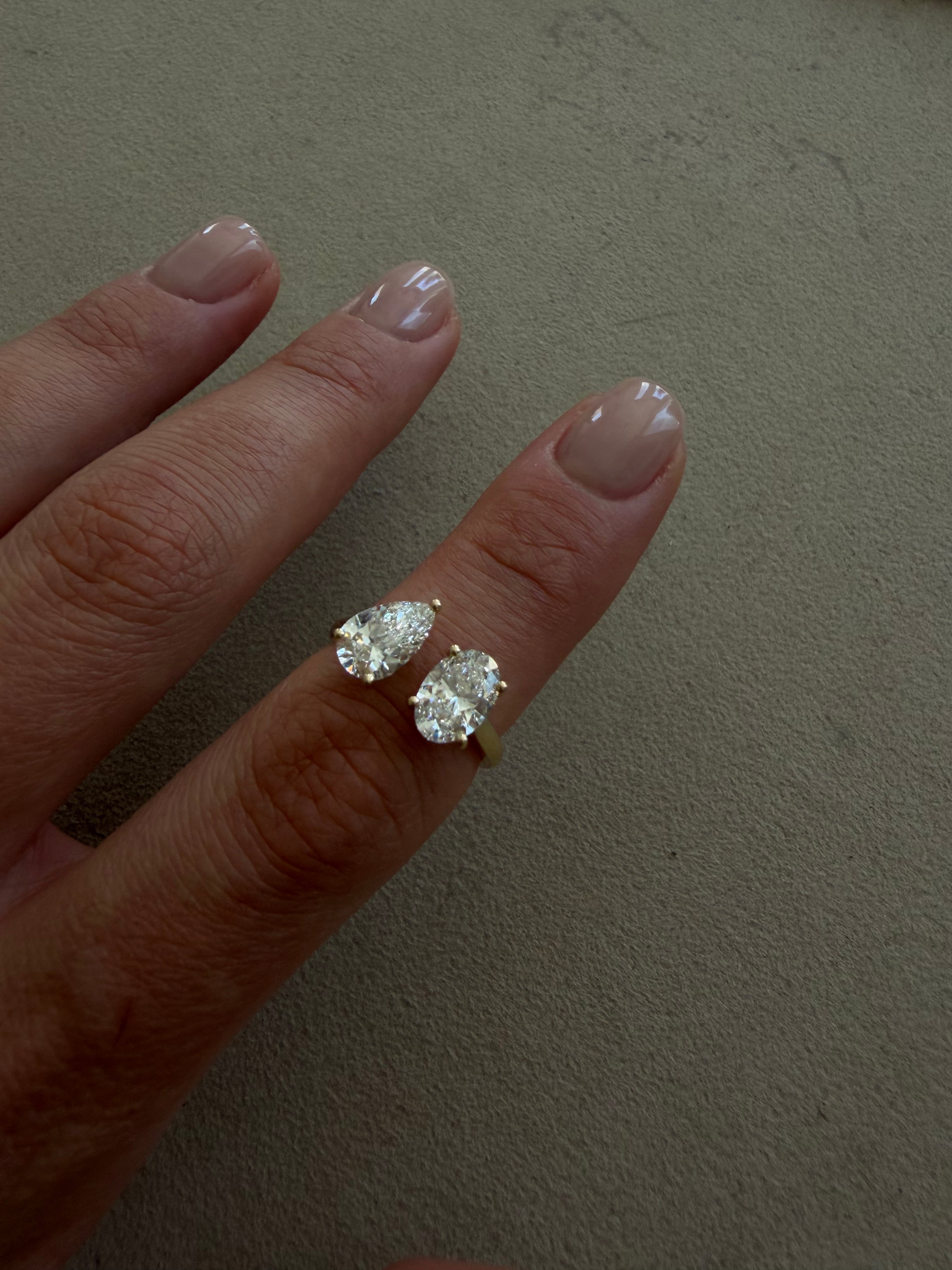 Open Pear & Oval Ring