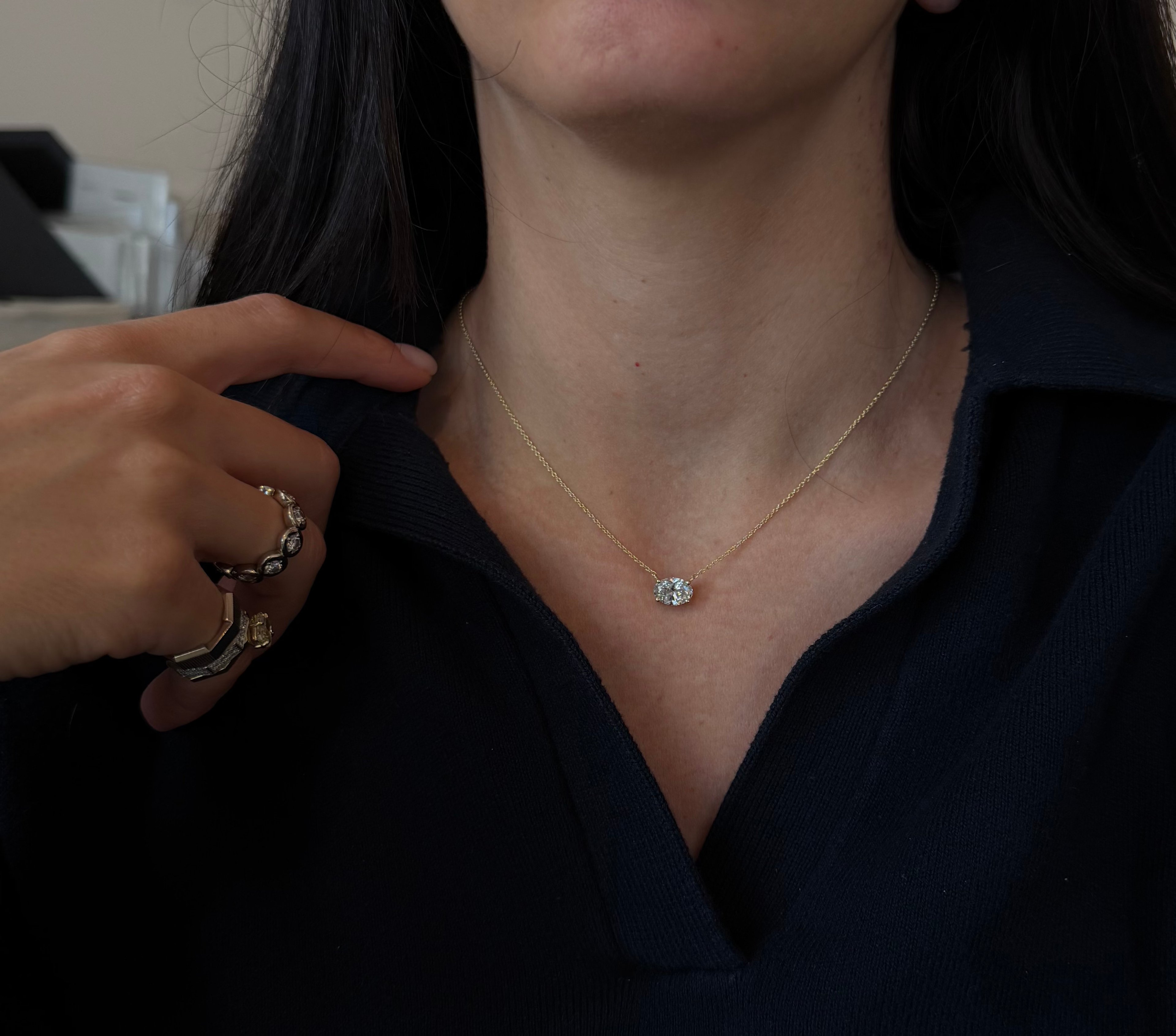 East-West Oval Necklace