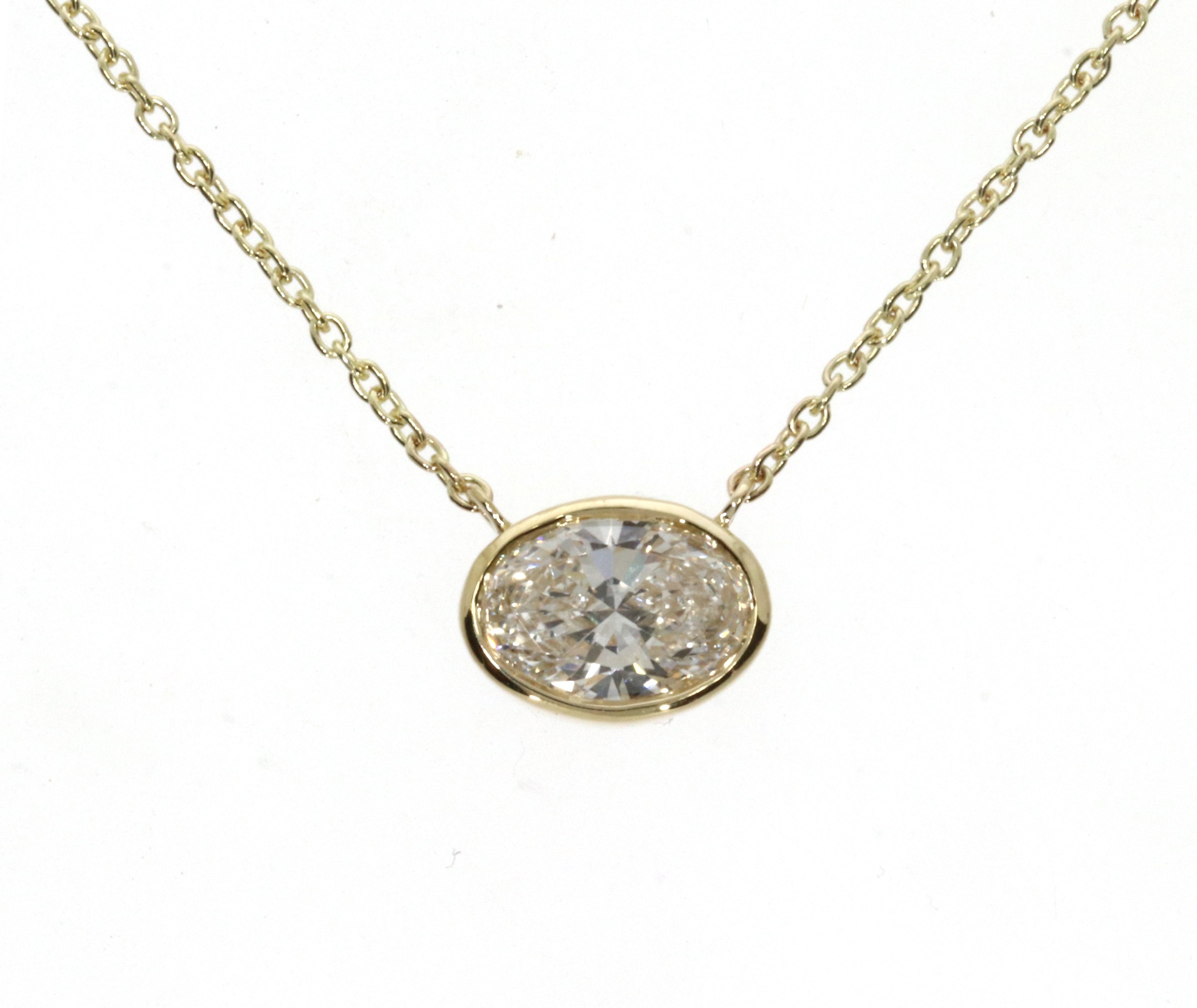Oval Bezel Necklace