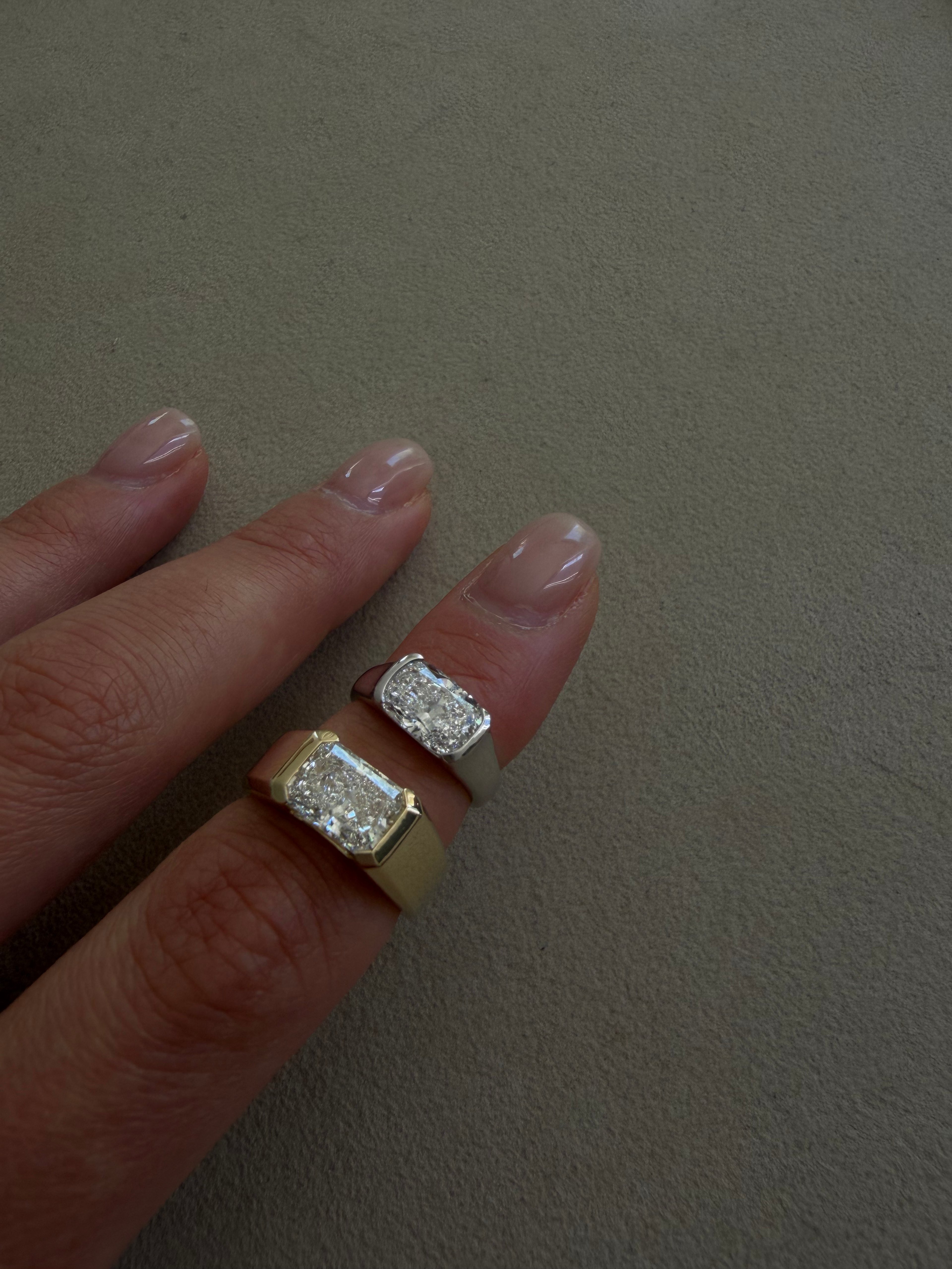 Wide Band Cushion Ring
