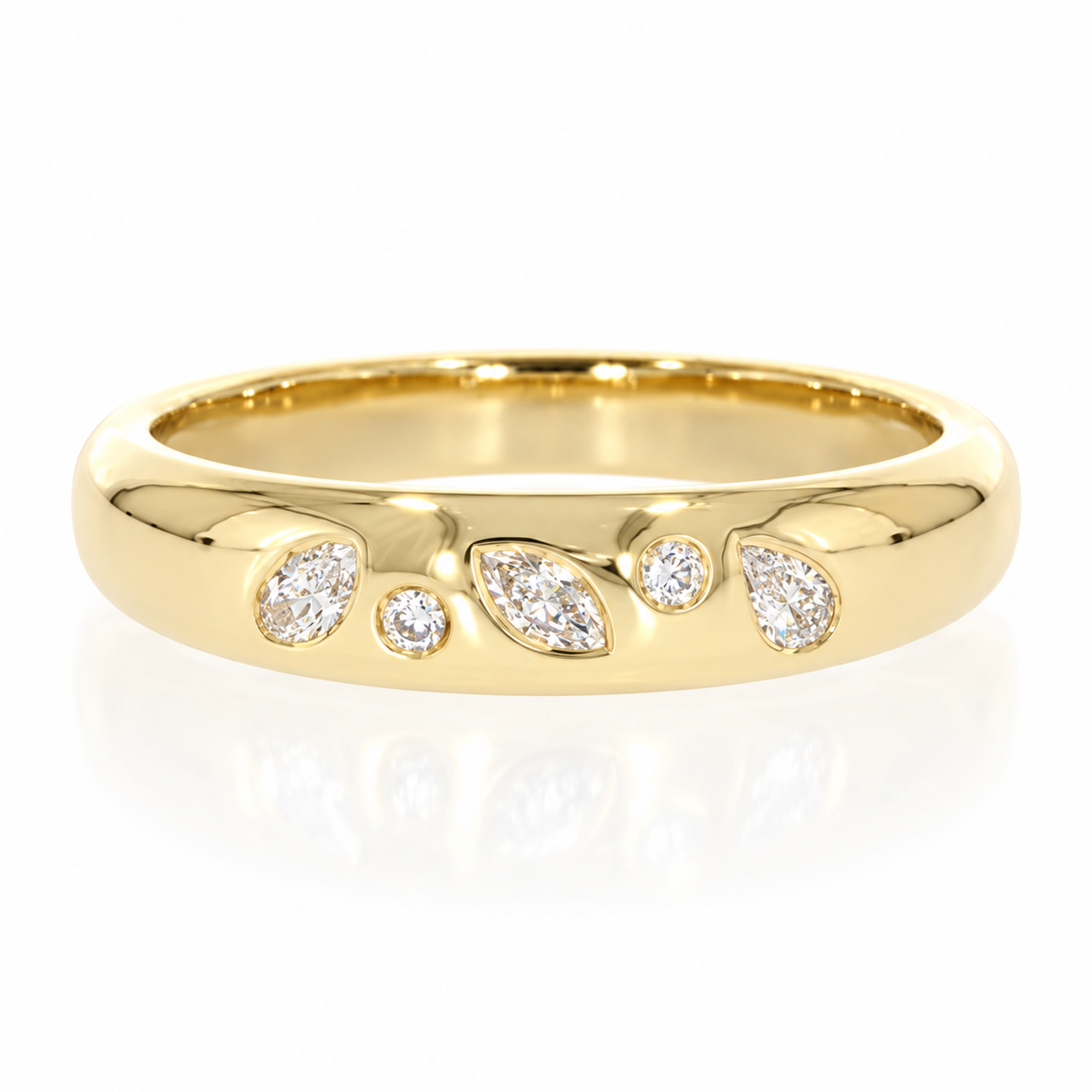 Mixed Diamond Signet Ring