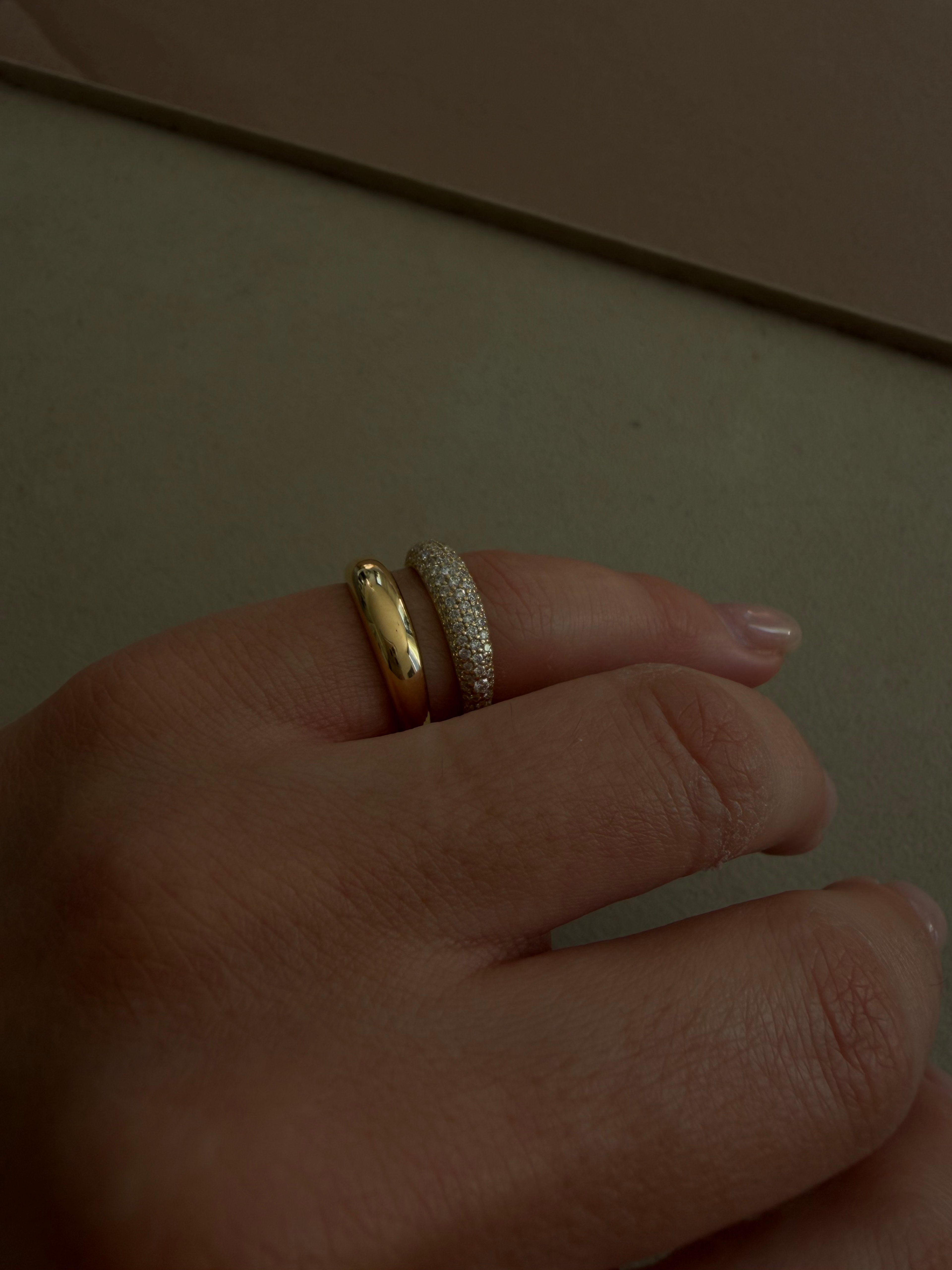 Open Double Pavé Ring