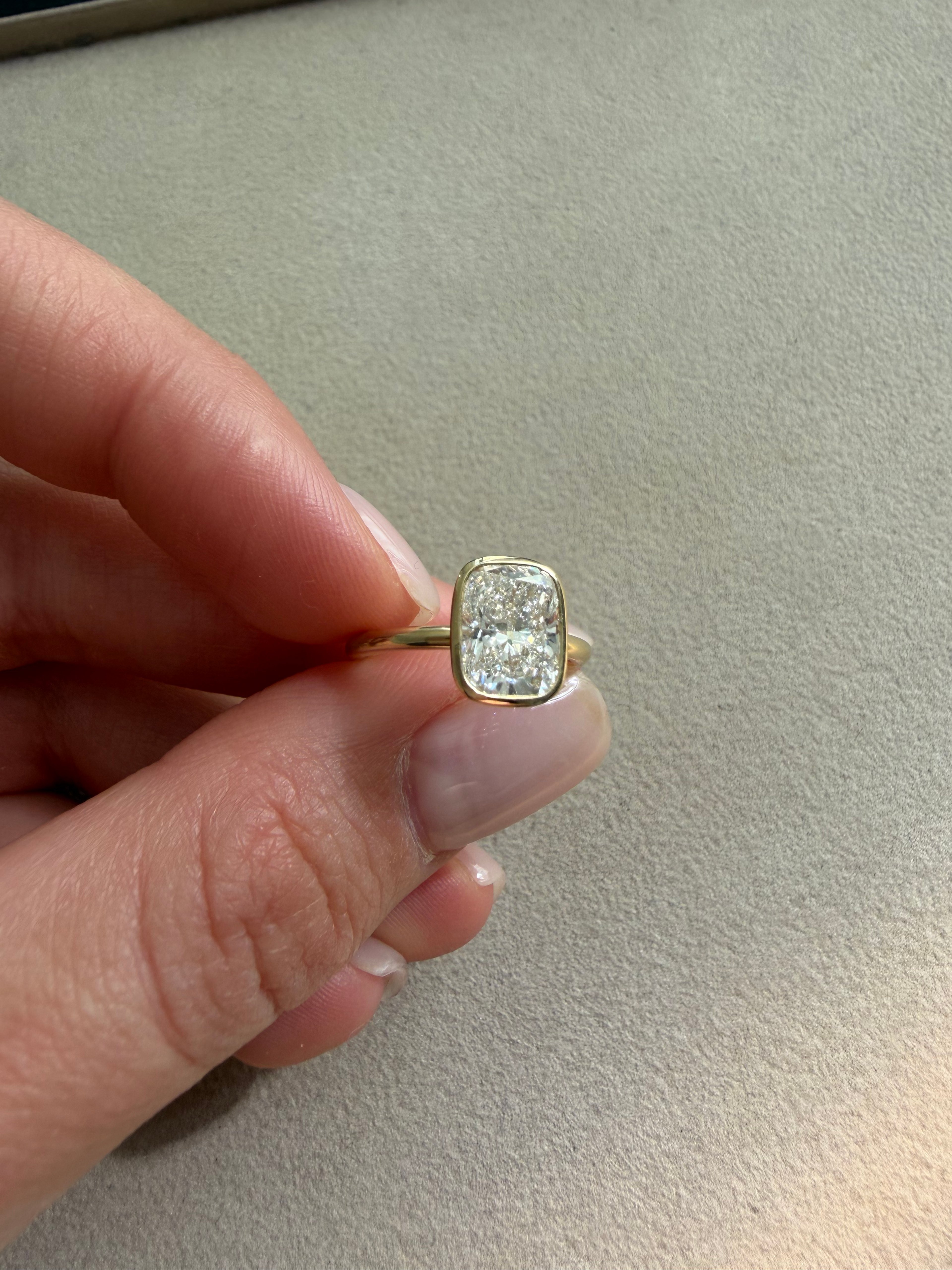 Cushion Bezel Ring