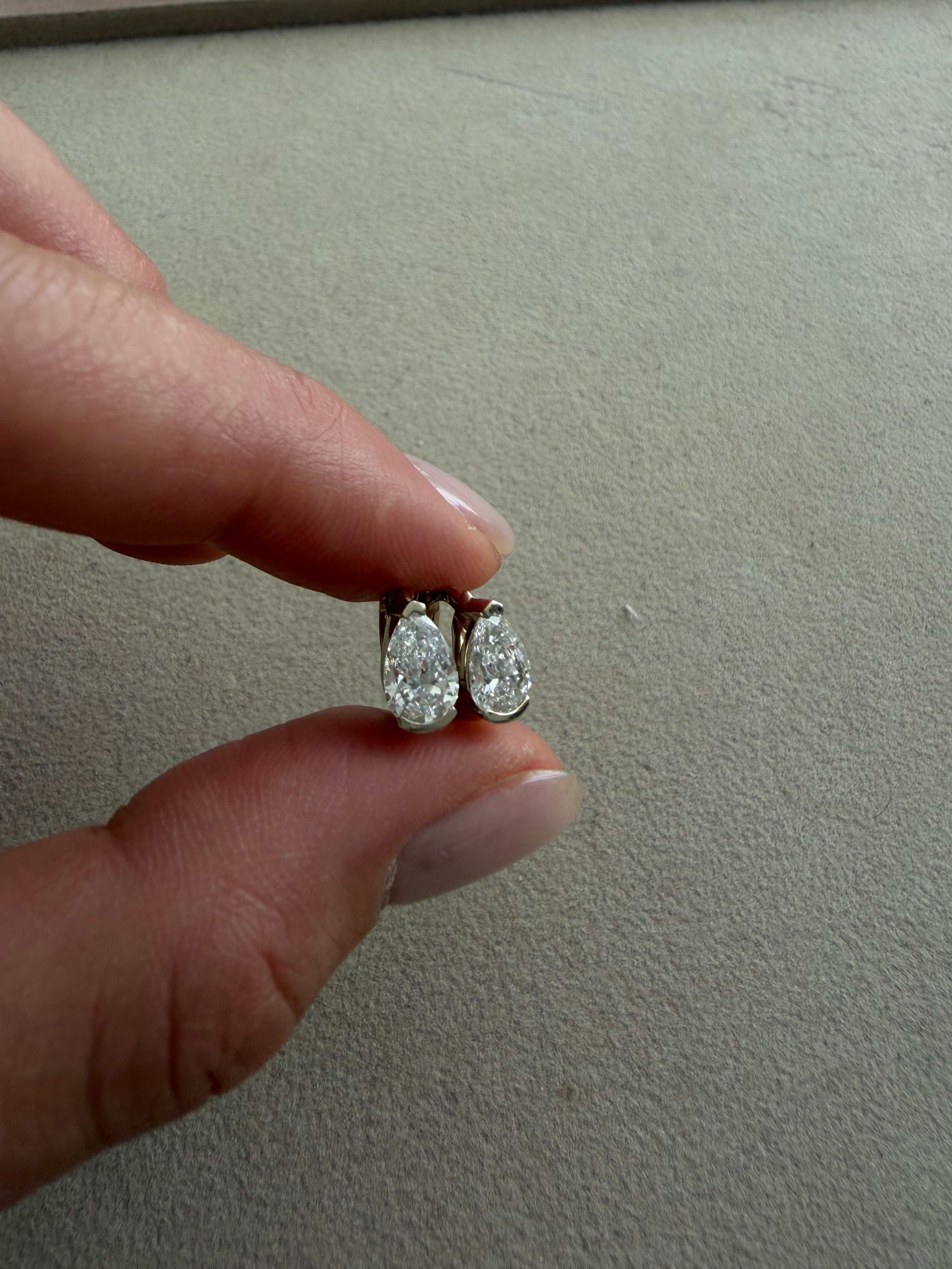 Huggie Pear Earrings