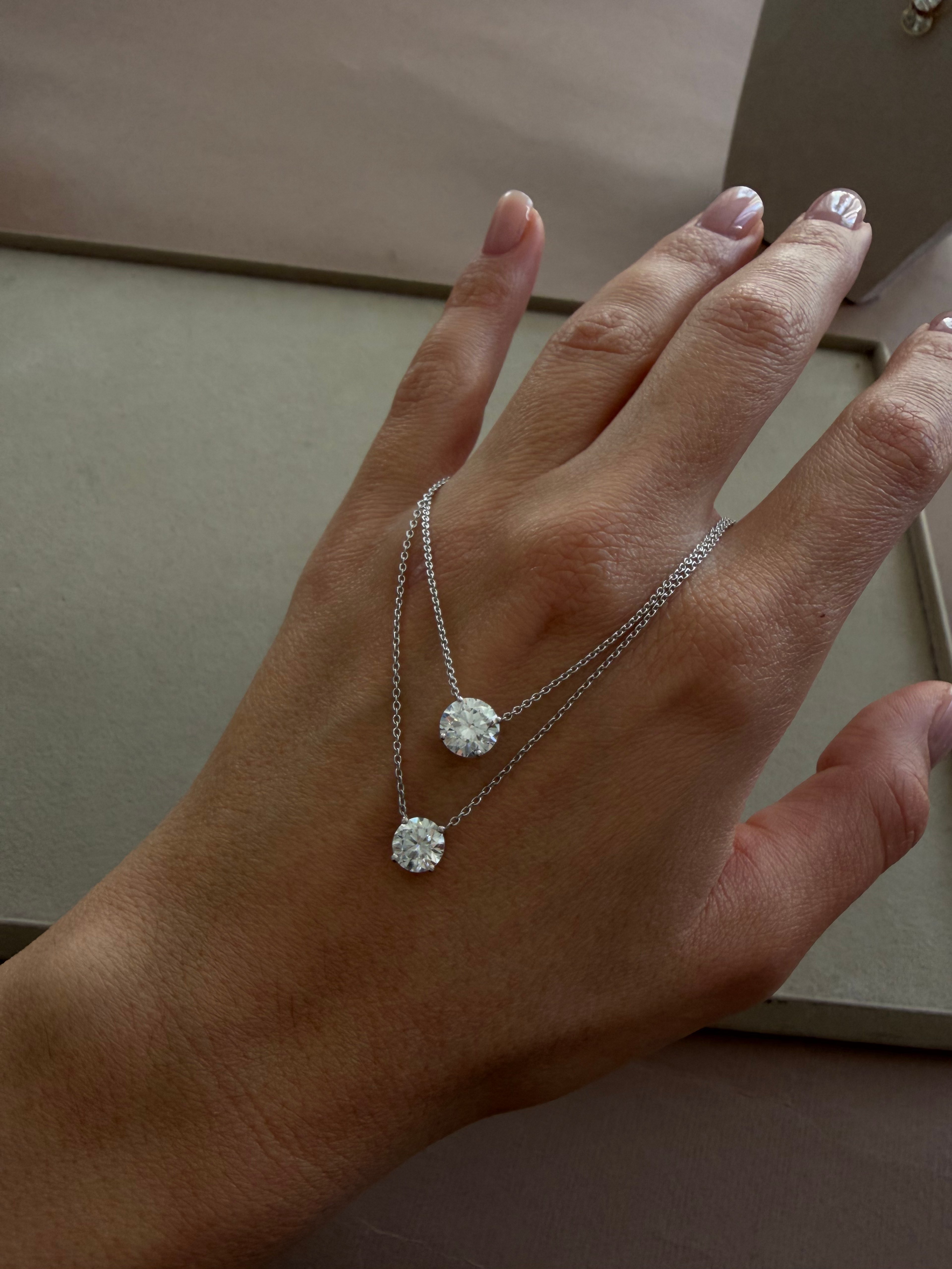 Classic Round Diamond Necklace
