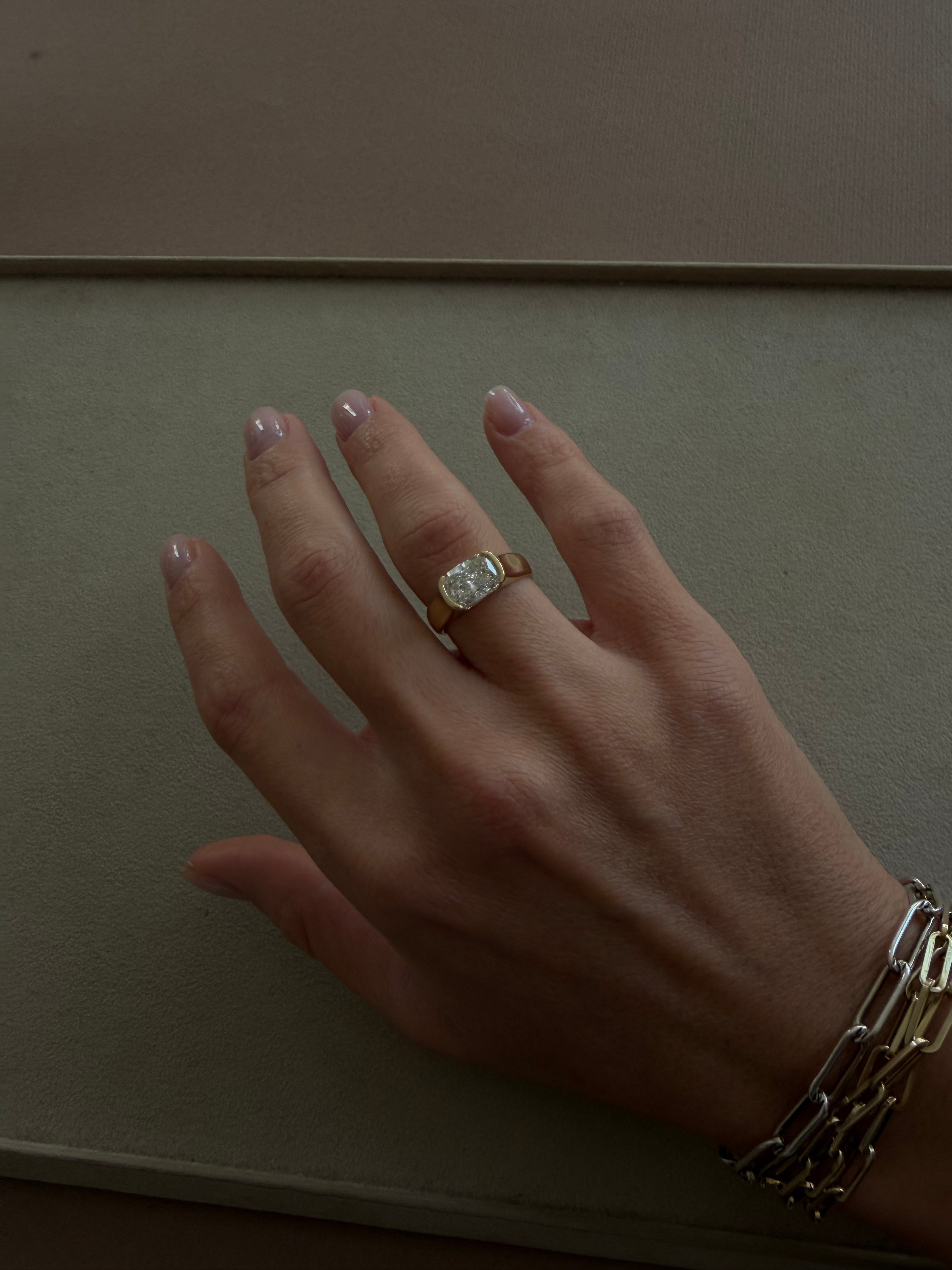Wide Band Cushion Ring