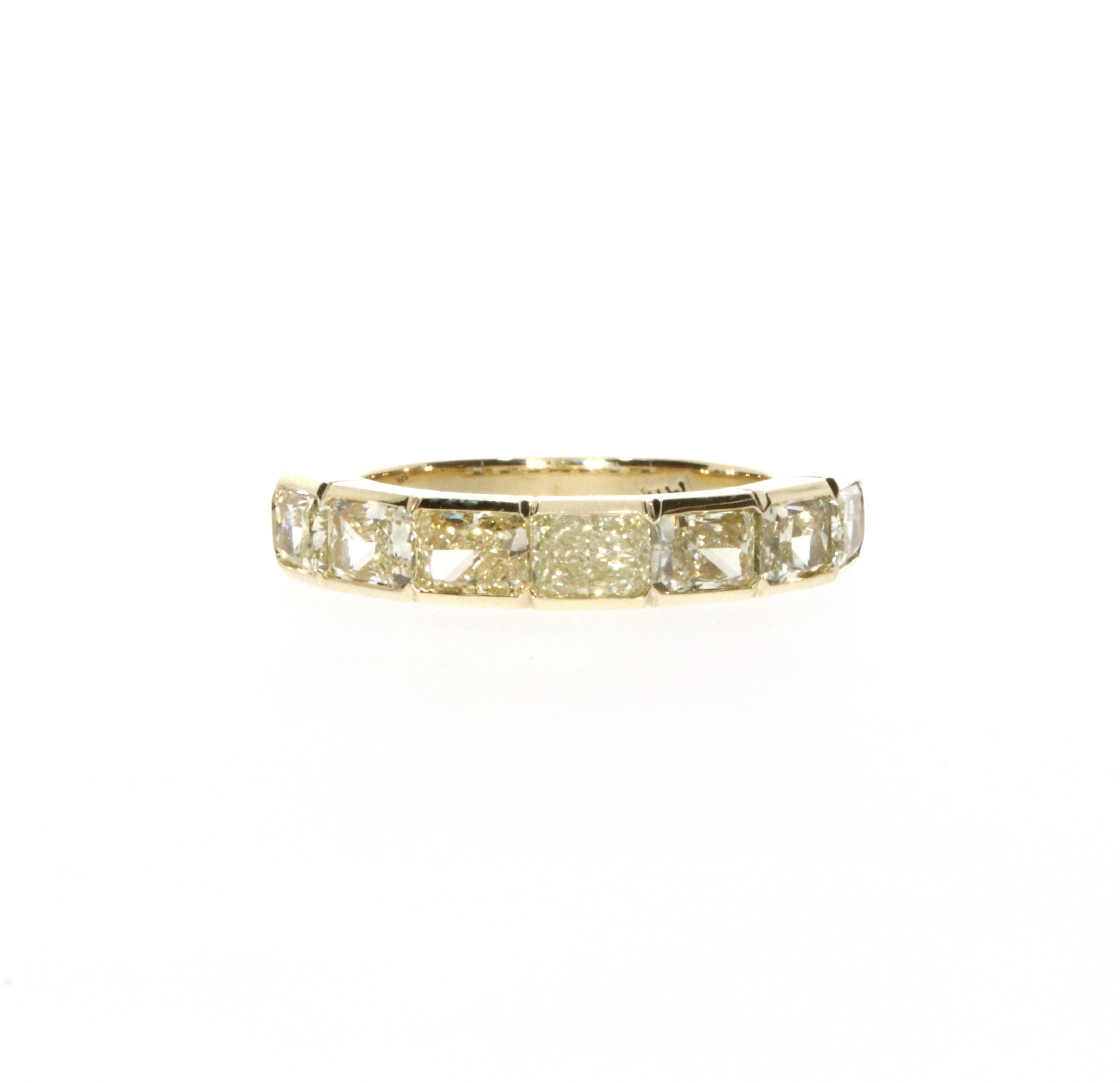 Fancy Yellow Radiant Bezel Band
