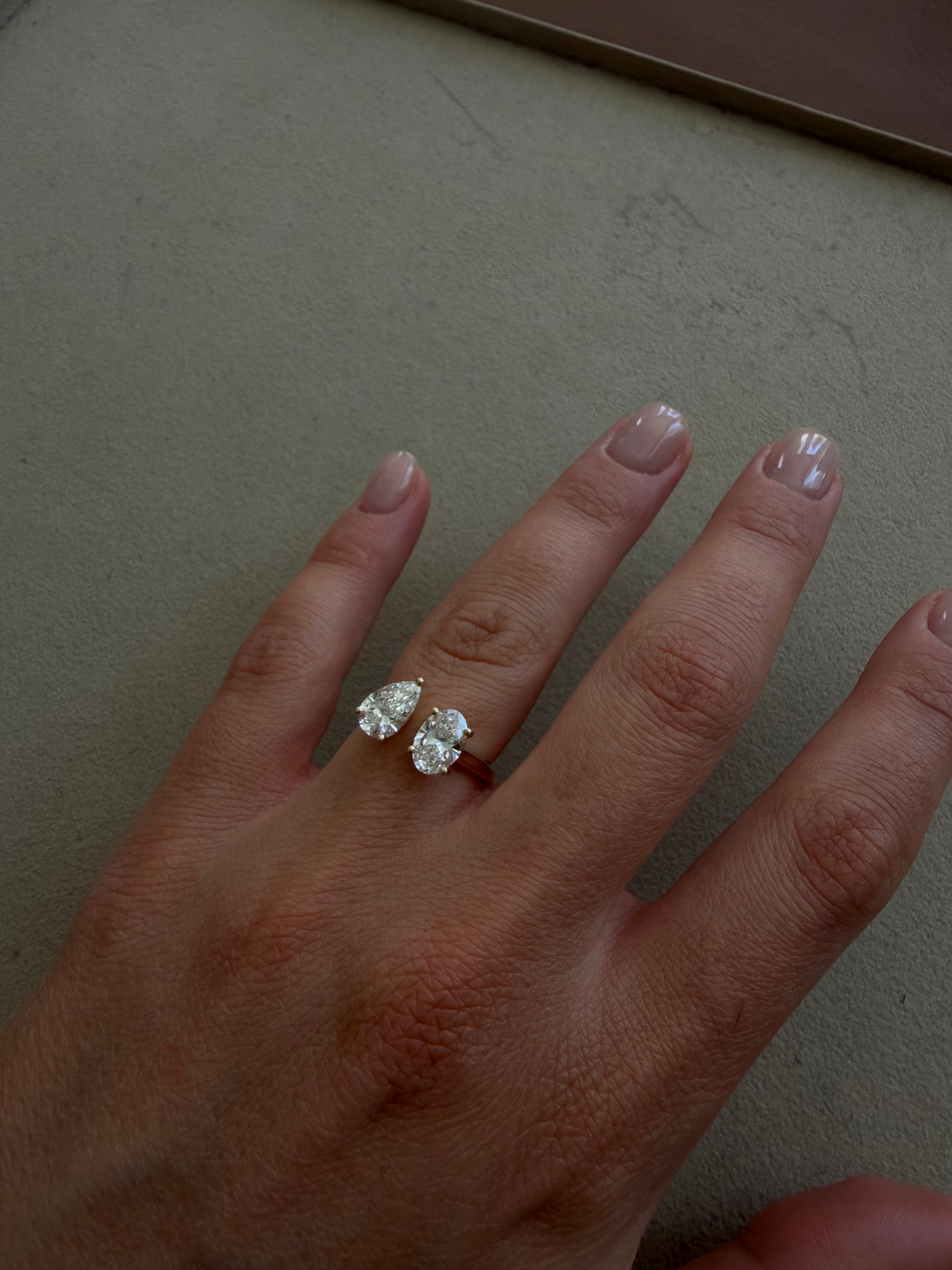 Open Pear & Oval Ring