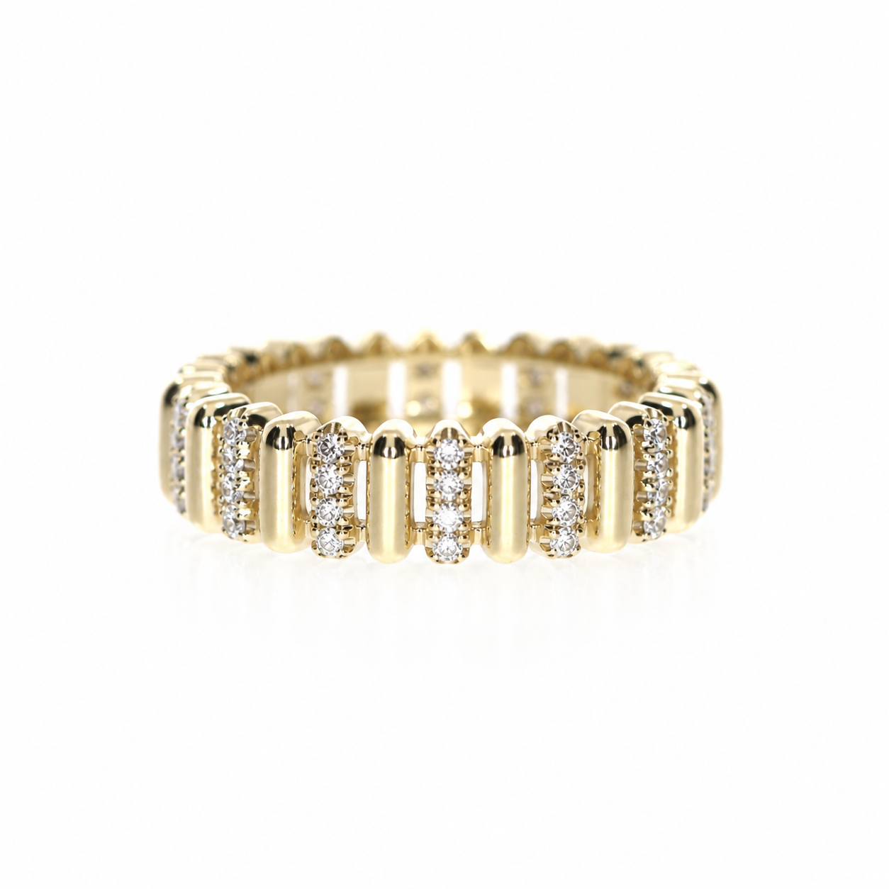 Ribbed Diamond Band