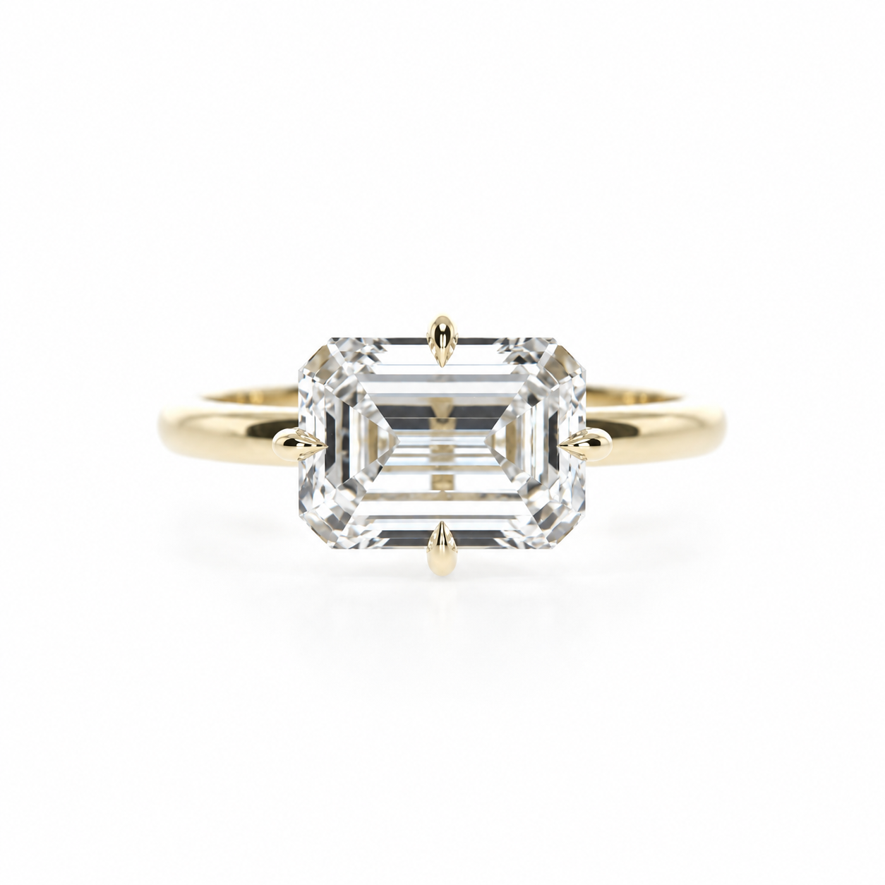 East-West Emerald Plus Ring
