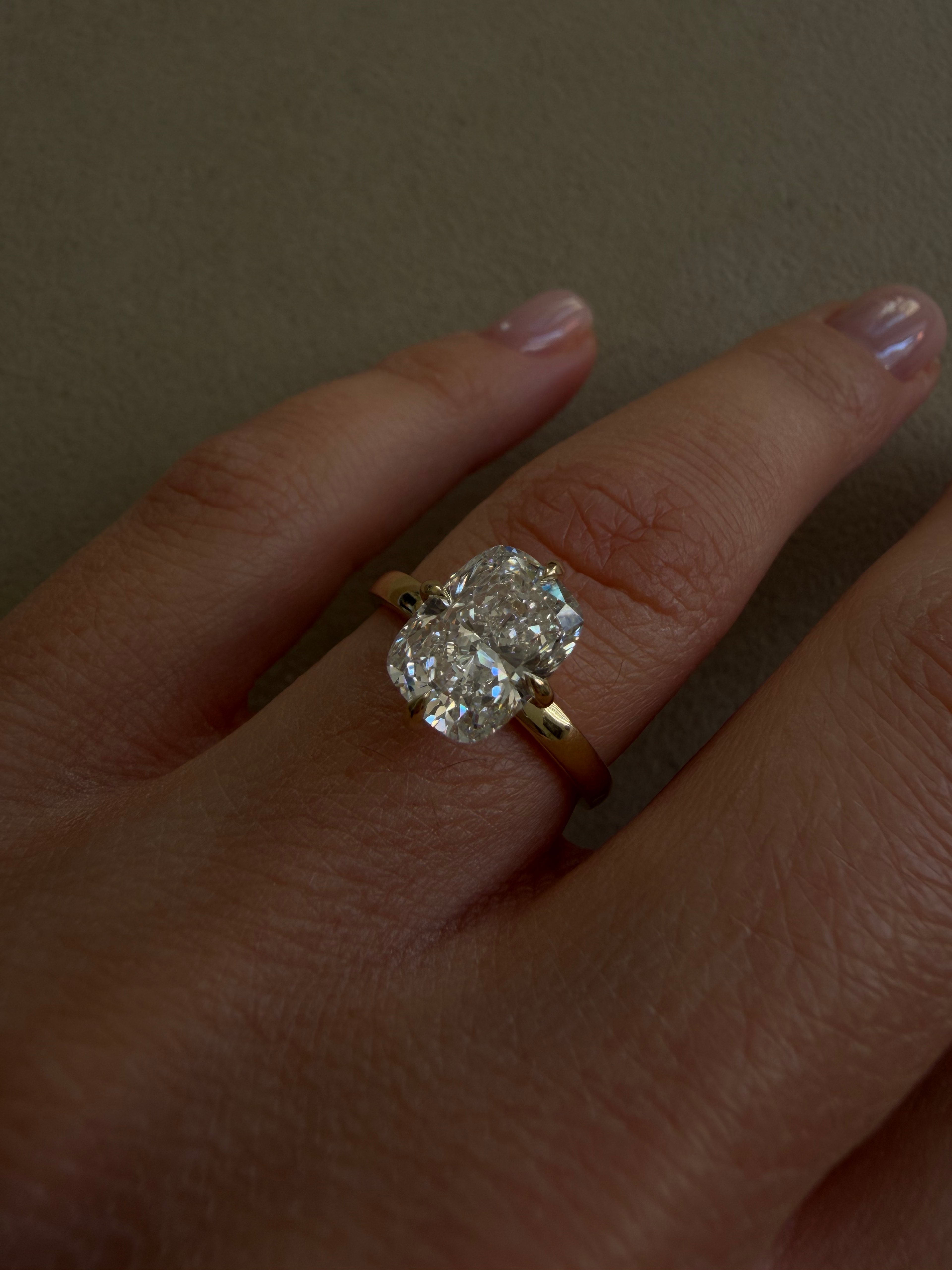 Cushion Prong Plus Ring