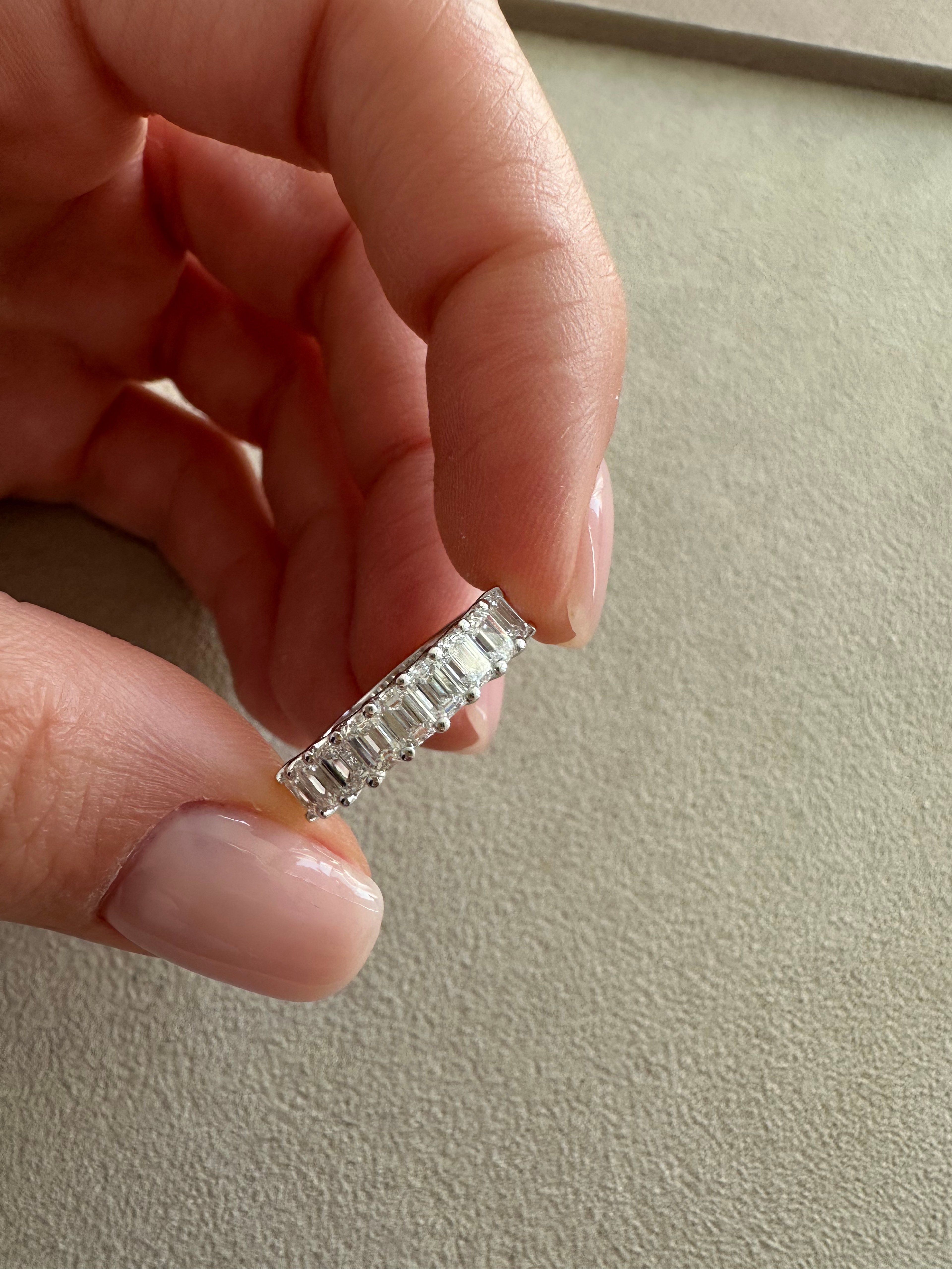 Emerald Full Eternity Band