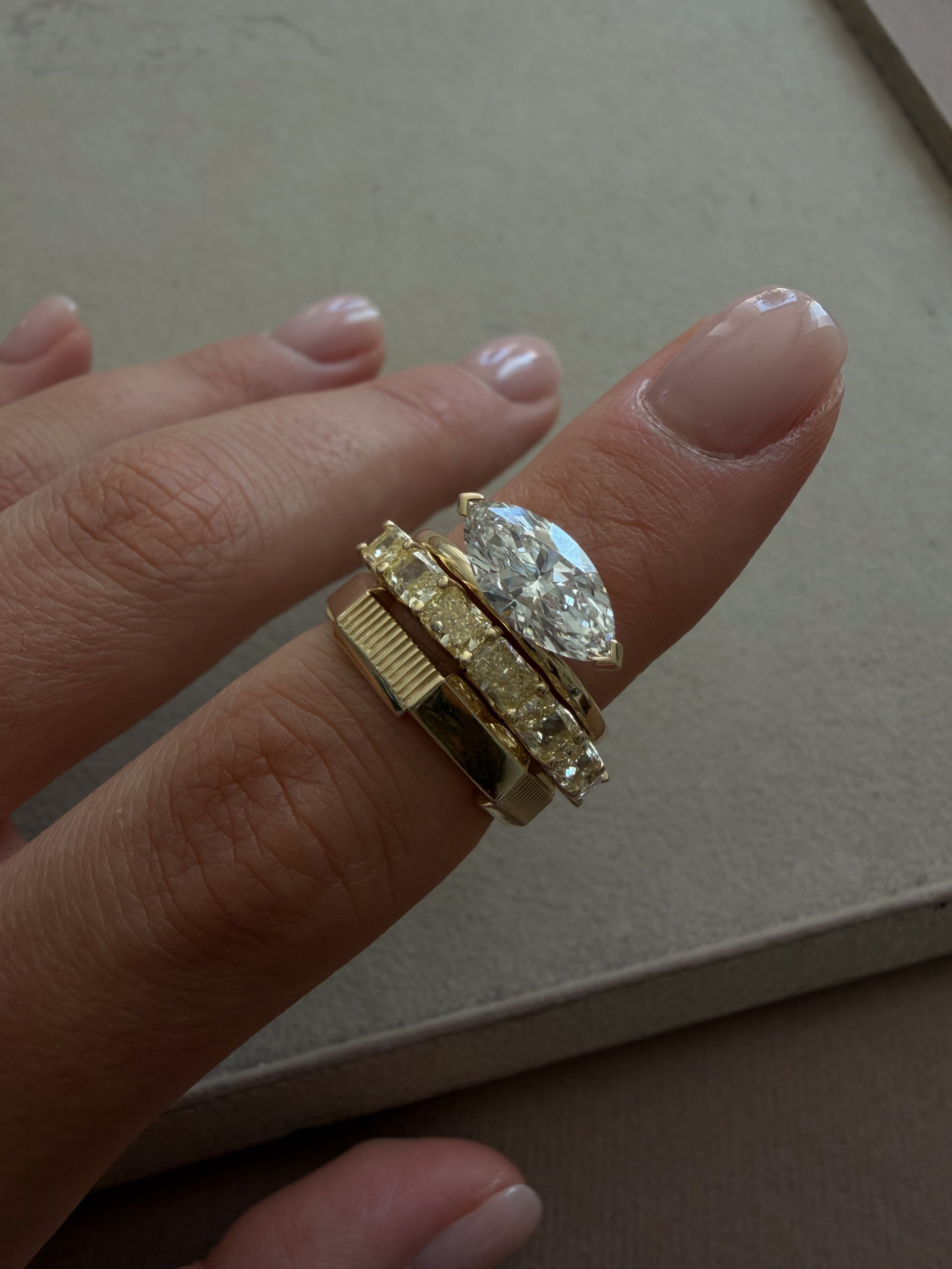 Floating Marquise Ring