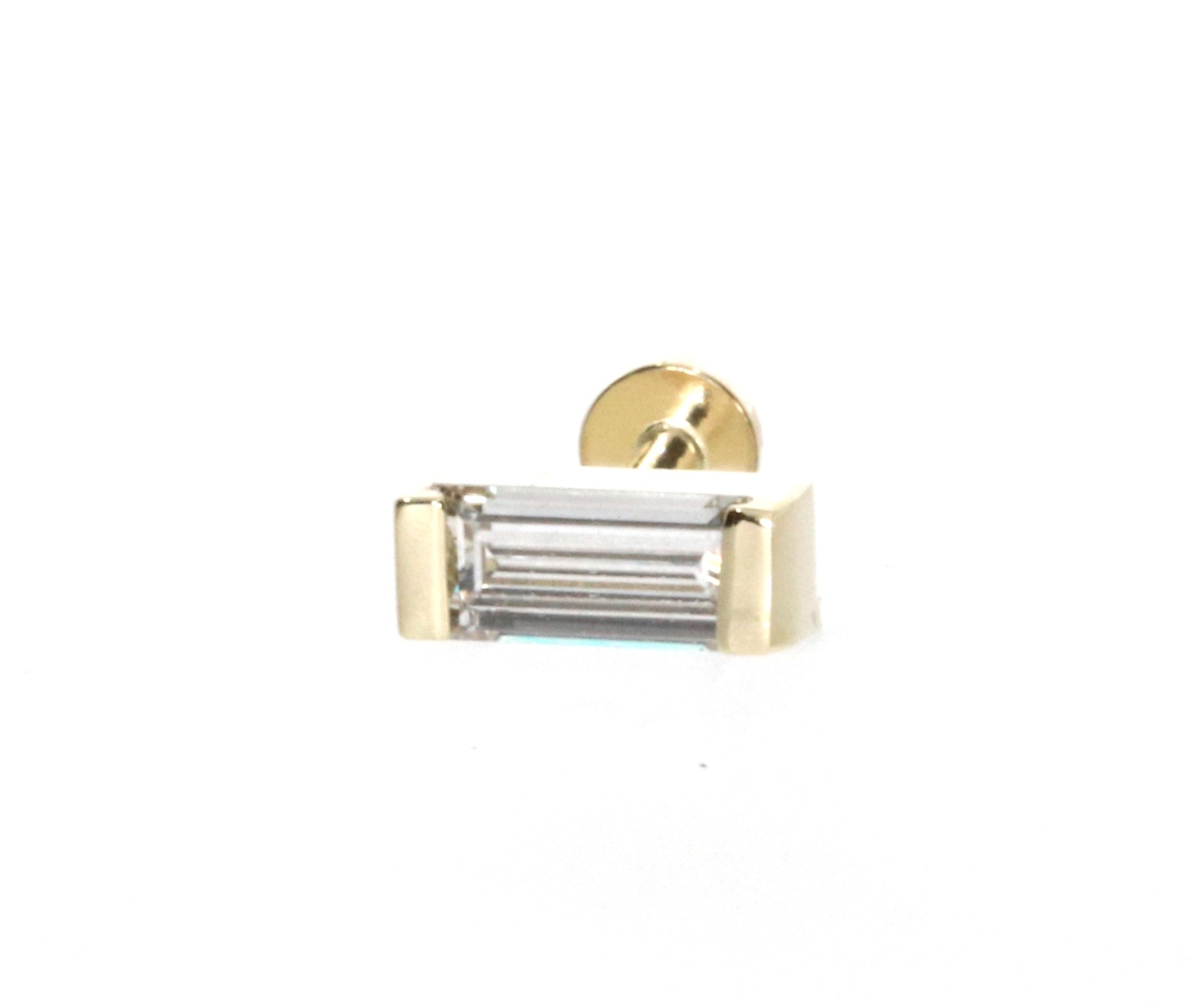 Baguette Piercing Stud