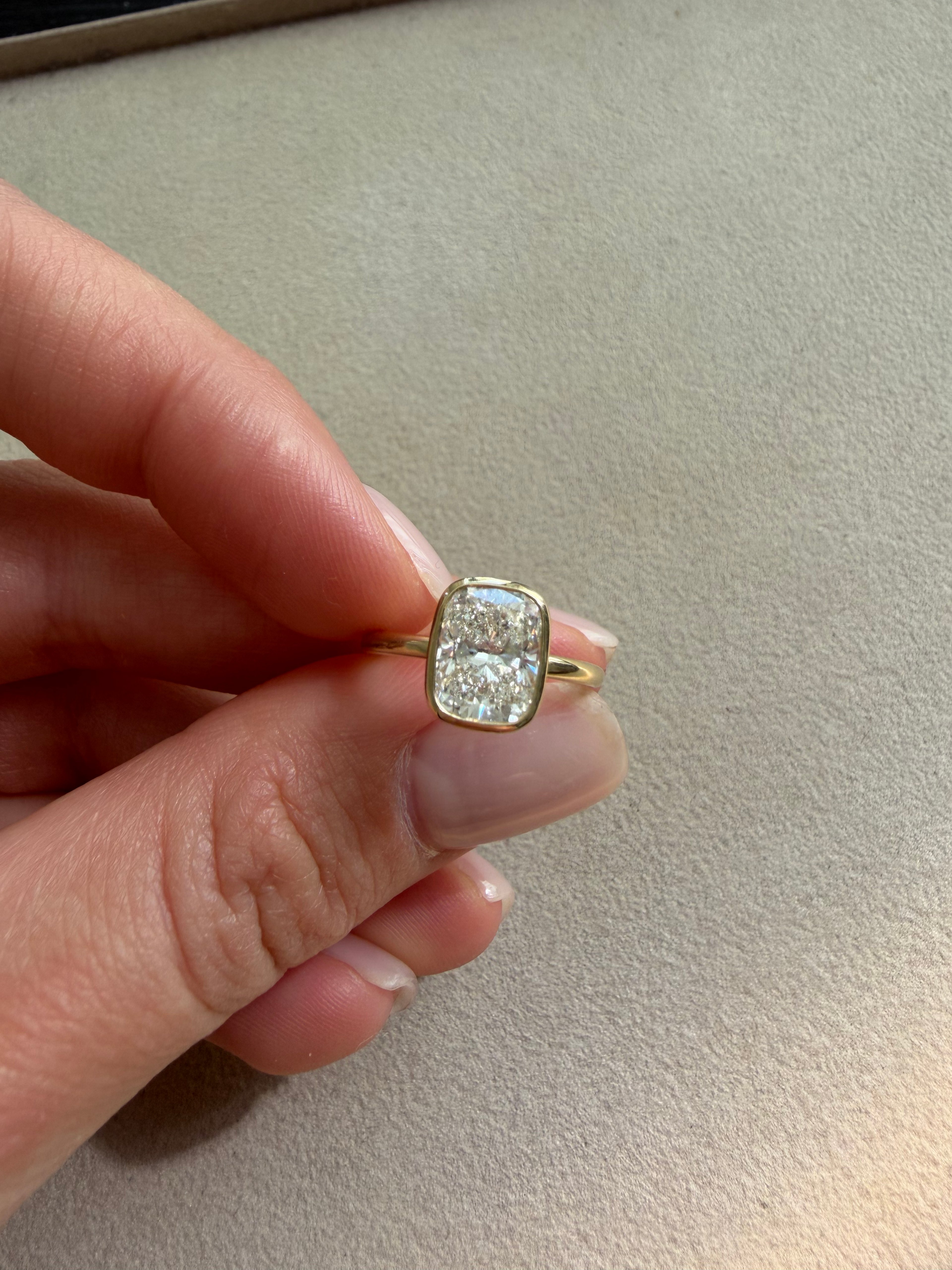 Cushion Bezel Ring