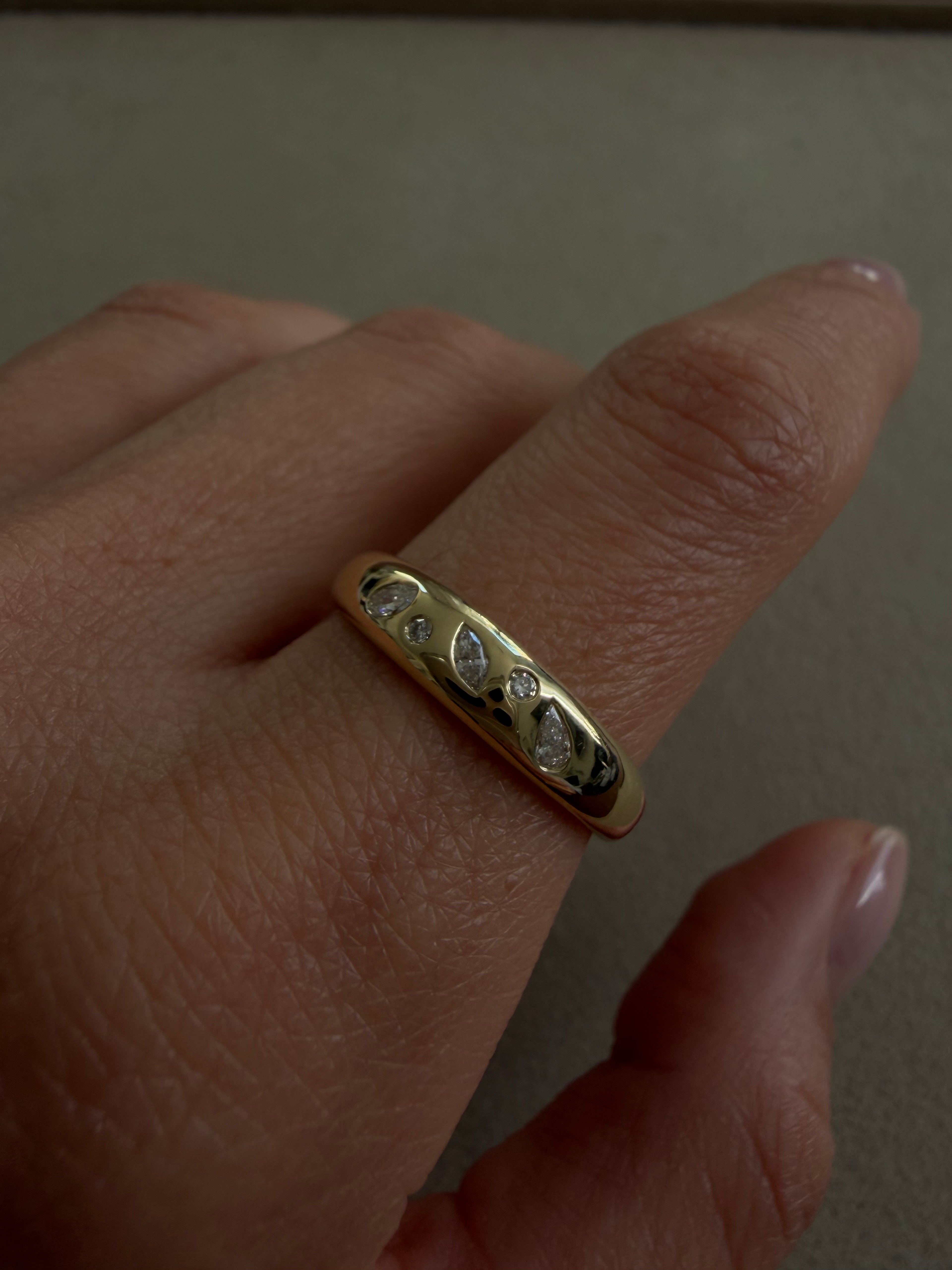 Mixed Diamond Signet Ring