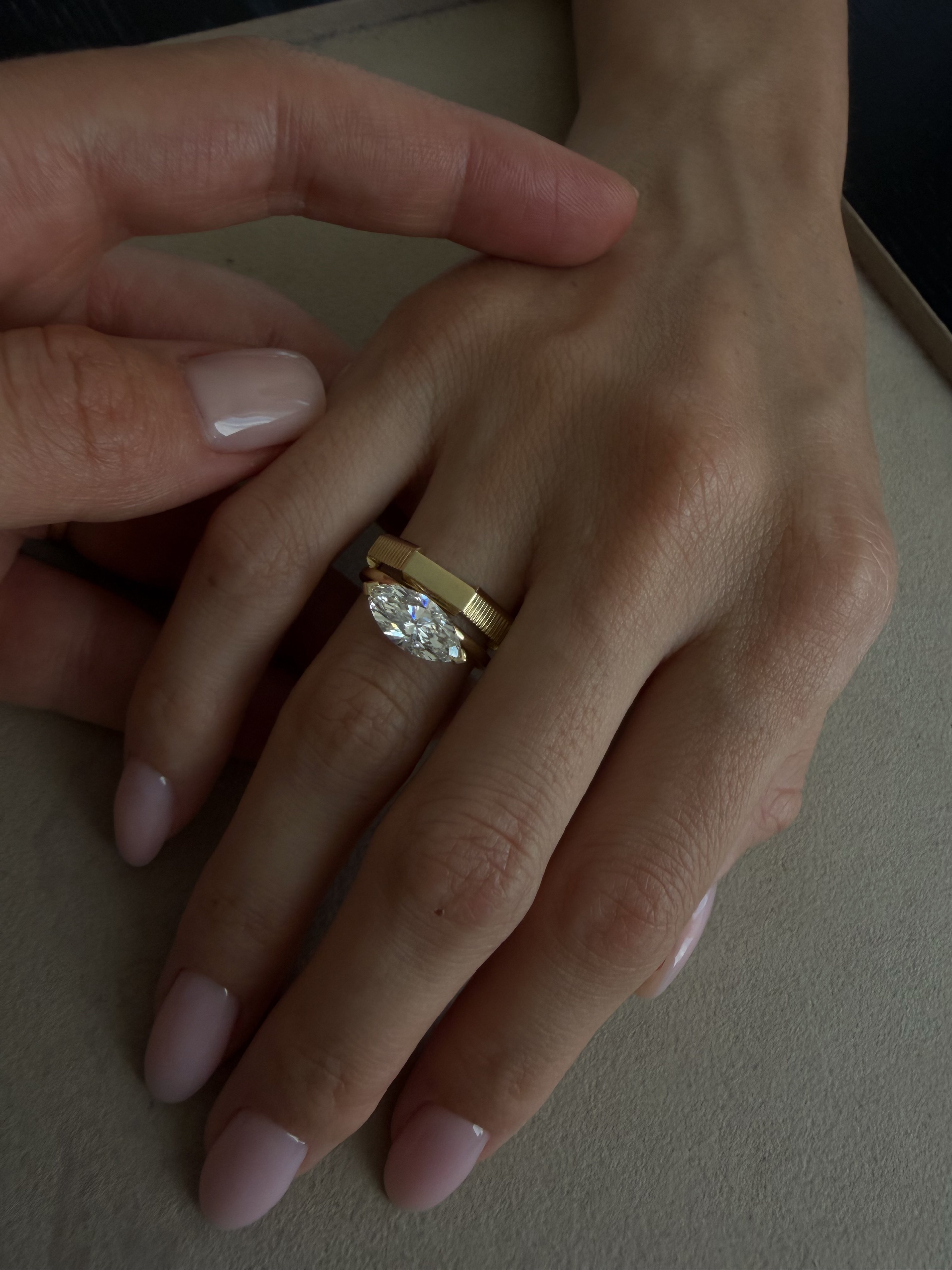 Floating Marquise Ring