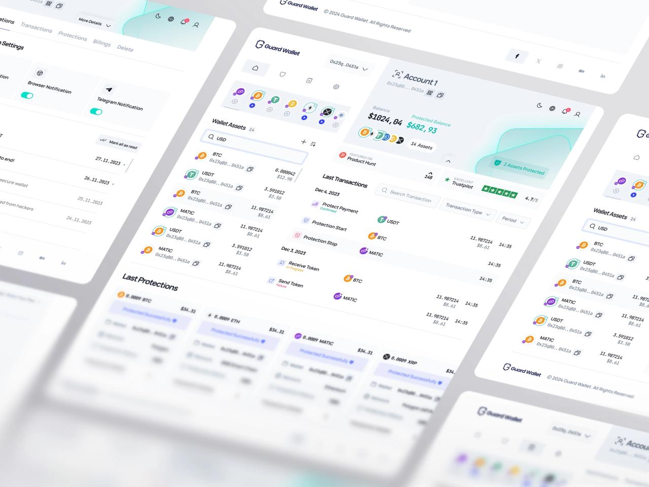 Guard Wallet · Web3 Cüzdan Dashboard Tasarımı