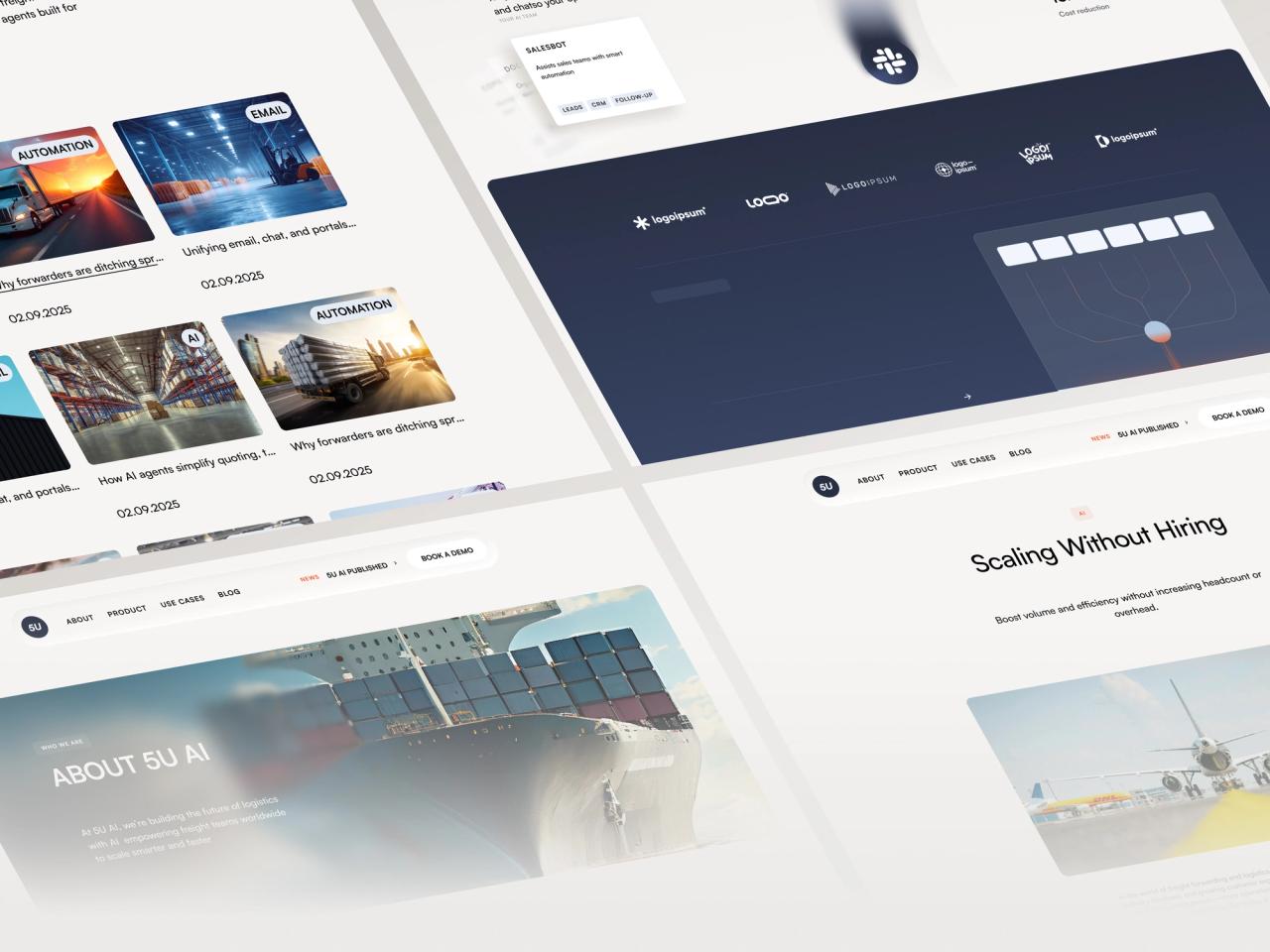 5U AI · Lojistik Web Sitesi Sayfaları