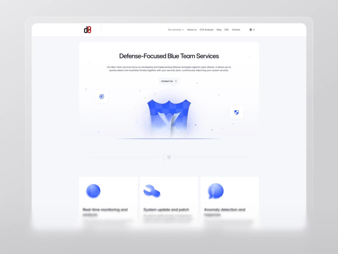 RedCyber · Blue Team Hizmetler Sayfası
