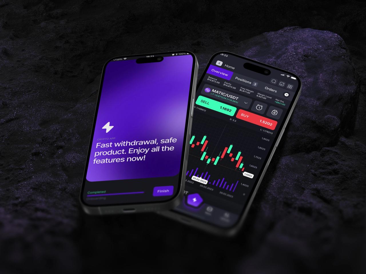 Crypto App · Kripto Uygulaması Mobil Tanıtımı
