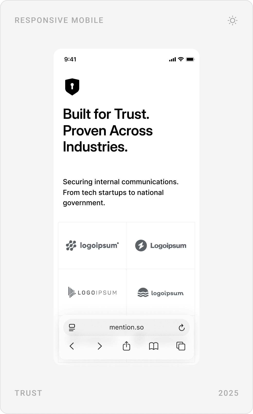 Mobile contact page: “Get in Touch with Our Team” intro, the lead form fields, and the trust section with partner logos