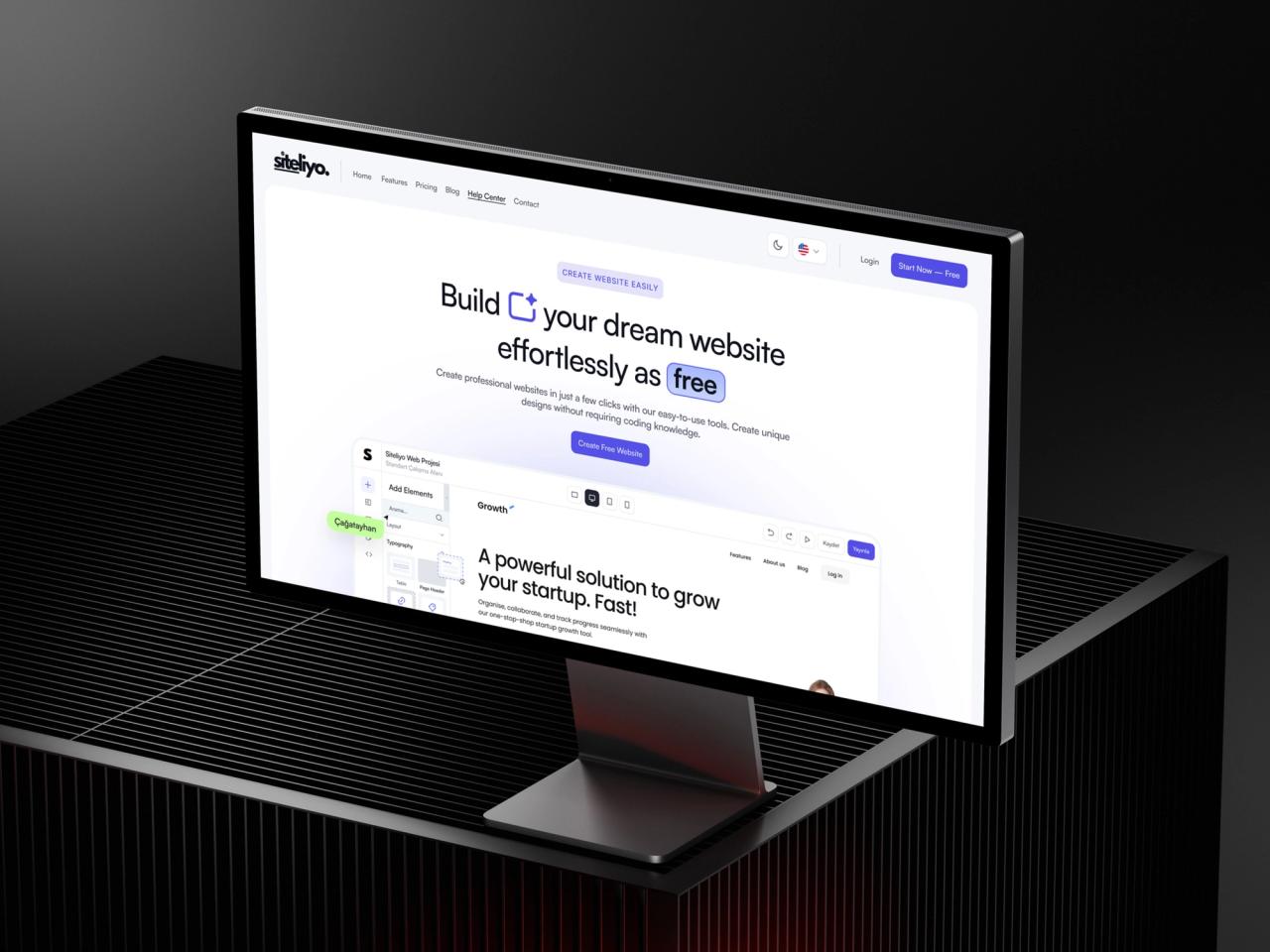 Siteliyo · Site Oluşturucu Landing Hero Tanıtımı
