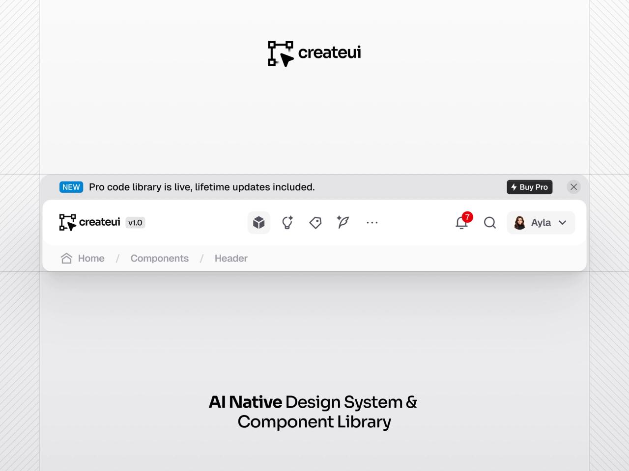 Create UI · Heading Navigation