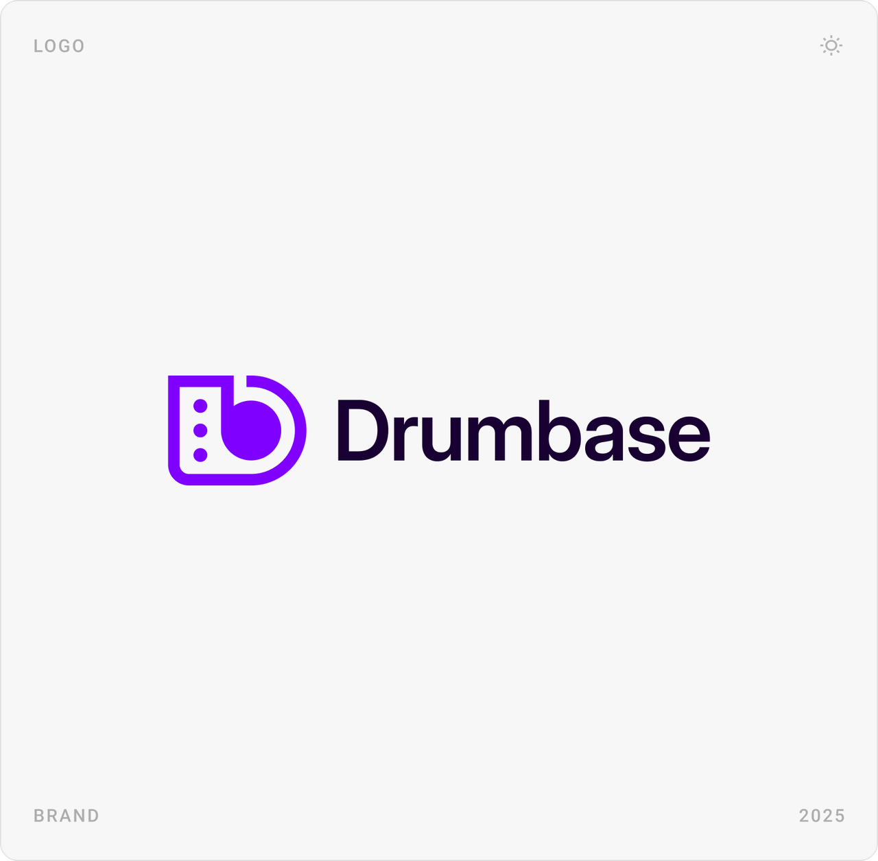 Drumbase app icon in purple gradient and the Drumbase logo with its “b” drum-pad mark