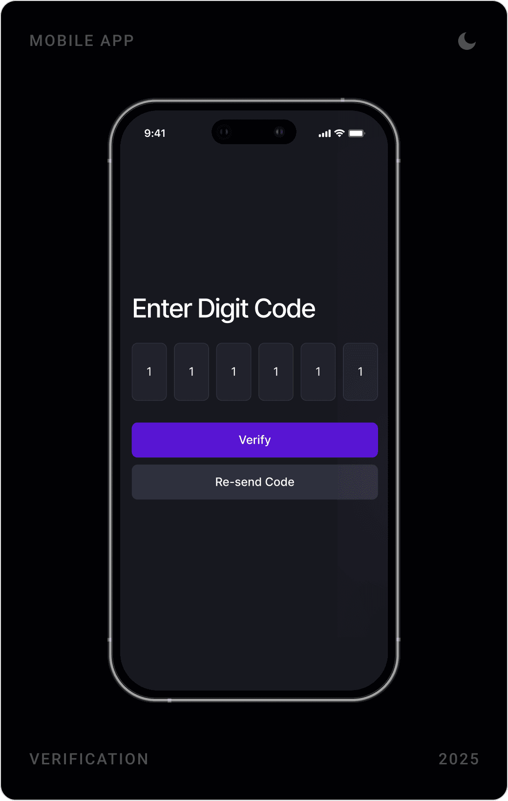 Enter Digit Code verification screen, Unsuccessful error screen with Try Again, and ID Front Side capture screen with Open Camera