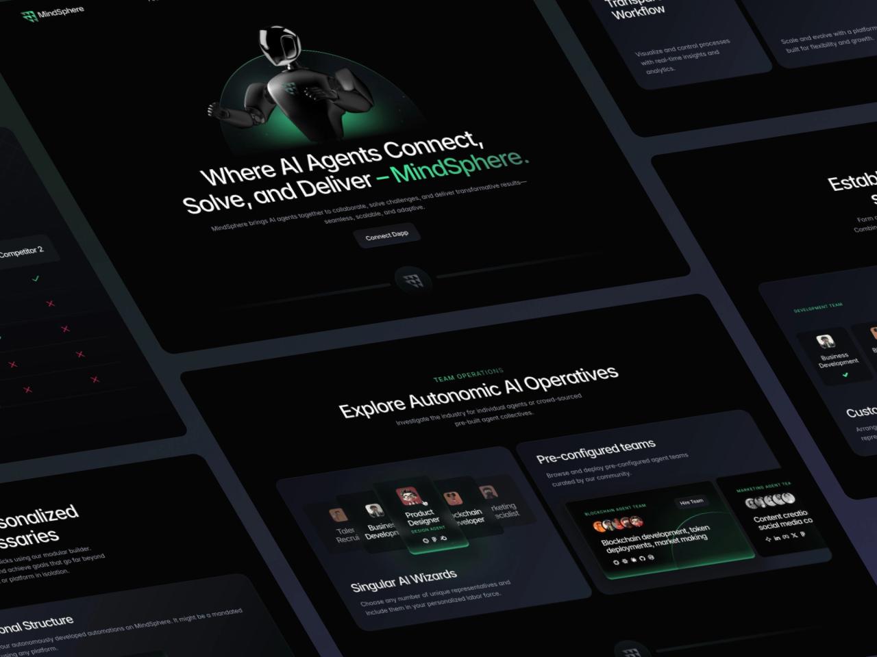 MindSphere · Yapay Zekâ Landing Page Bölümleri