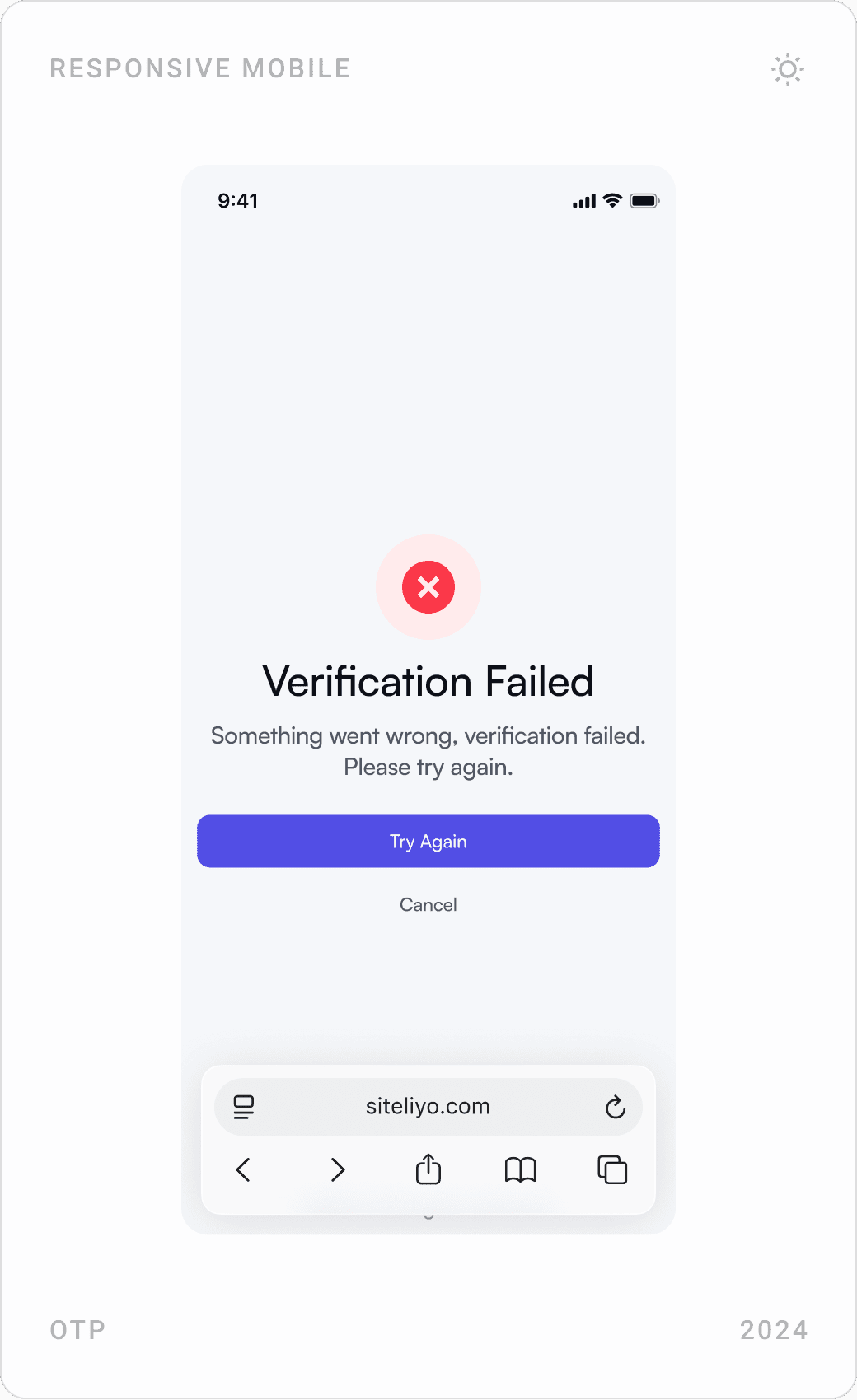 Mobile email verification code entry, “Verification Failed” screen and “Please log in using a desktop browser” notice