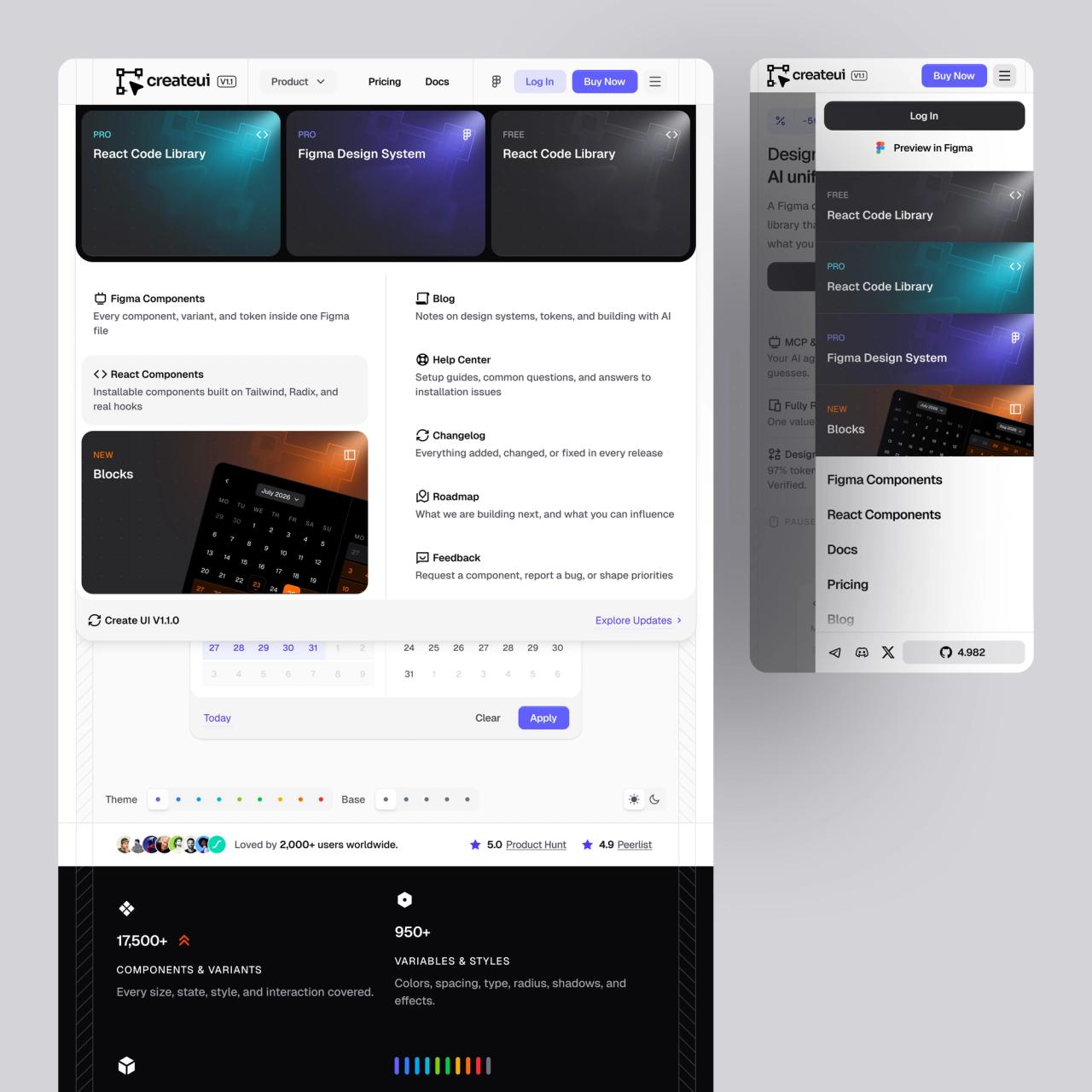 Create UI · Create UI Website