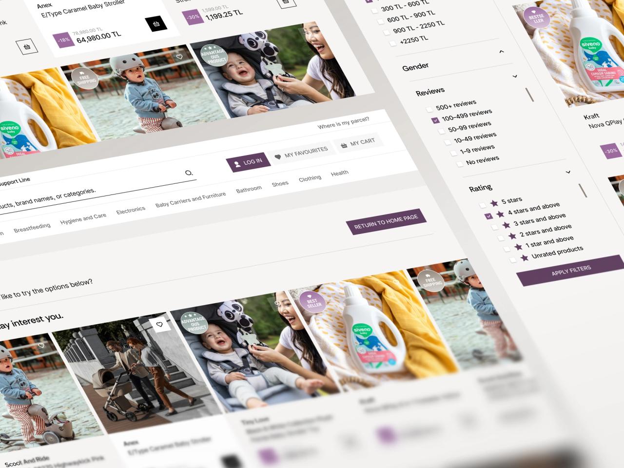 Minikmucize · Bebek Mağazası Kategori ve Filtreler
