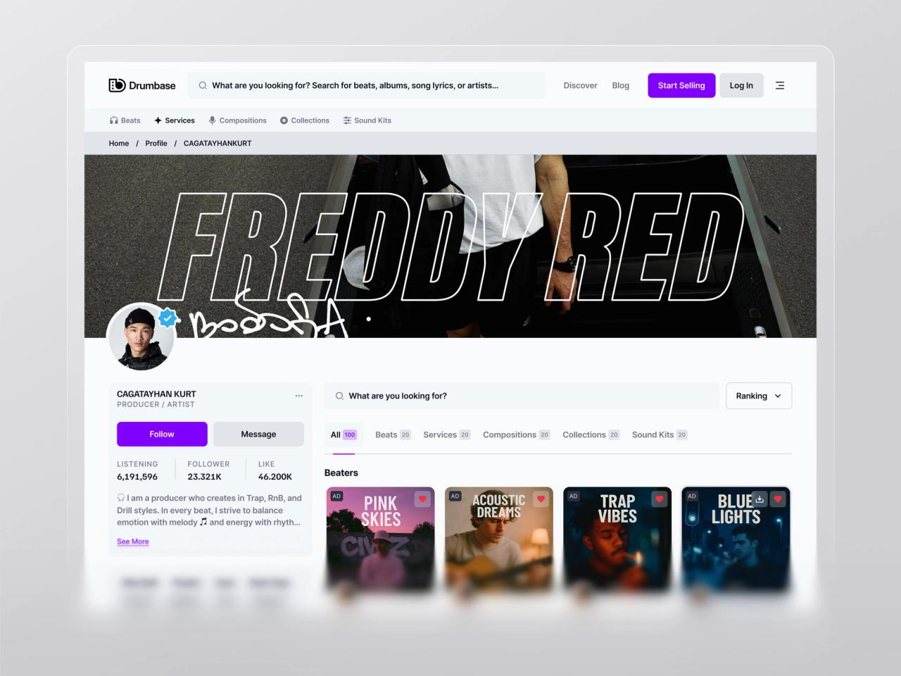Drumbase · Prodüktör Profil Sayfası
