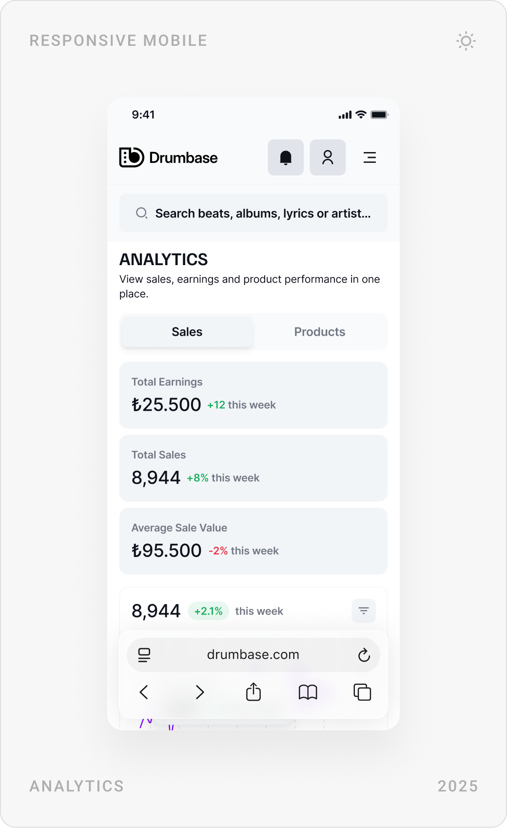 Mobile seller screens: analytics with earnings, a negotiation at 80%, and My Listings