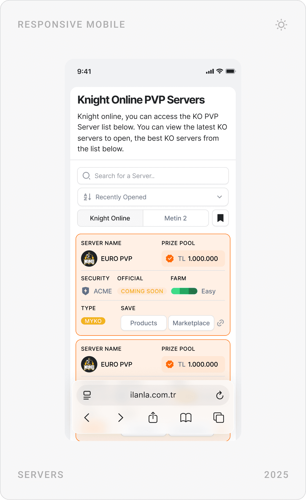 Knight Online PVP servers list with prize pools, Create Support Request form, and Store Packages with Super Store and Legendary Store plans