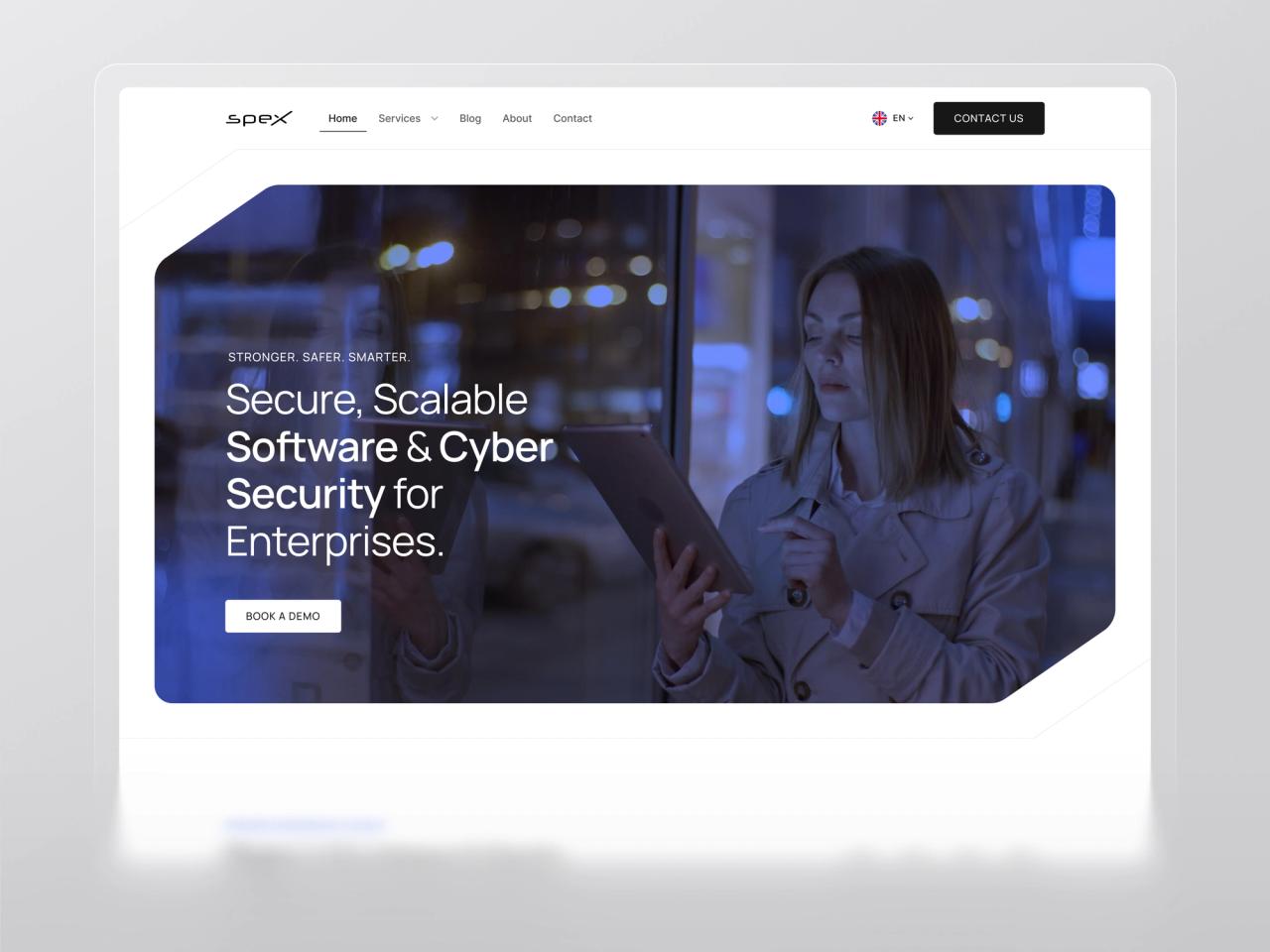 Spex Software · Kurumsal Güvenlik Hero Bölümü