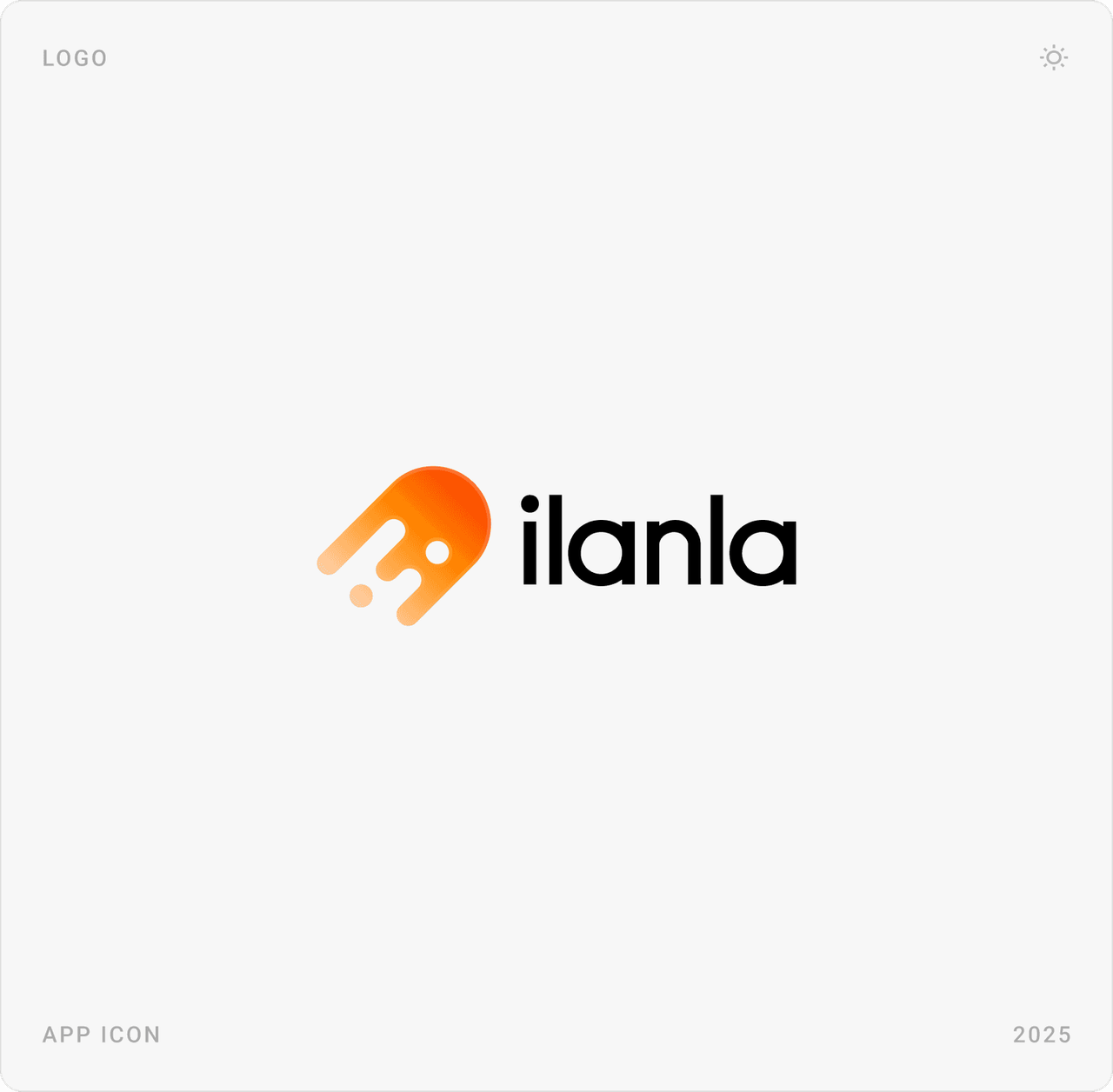 İlanla logo with an orange gradient rocket symbol, next to the app icon built on a construction grid