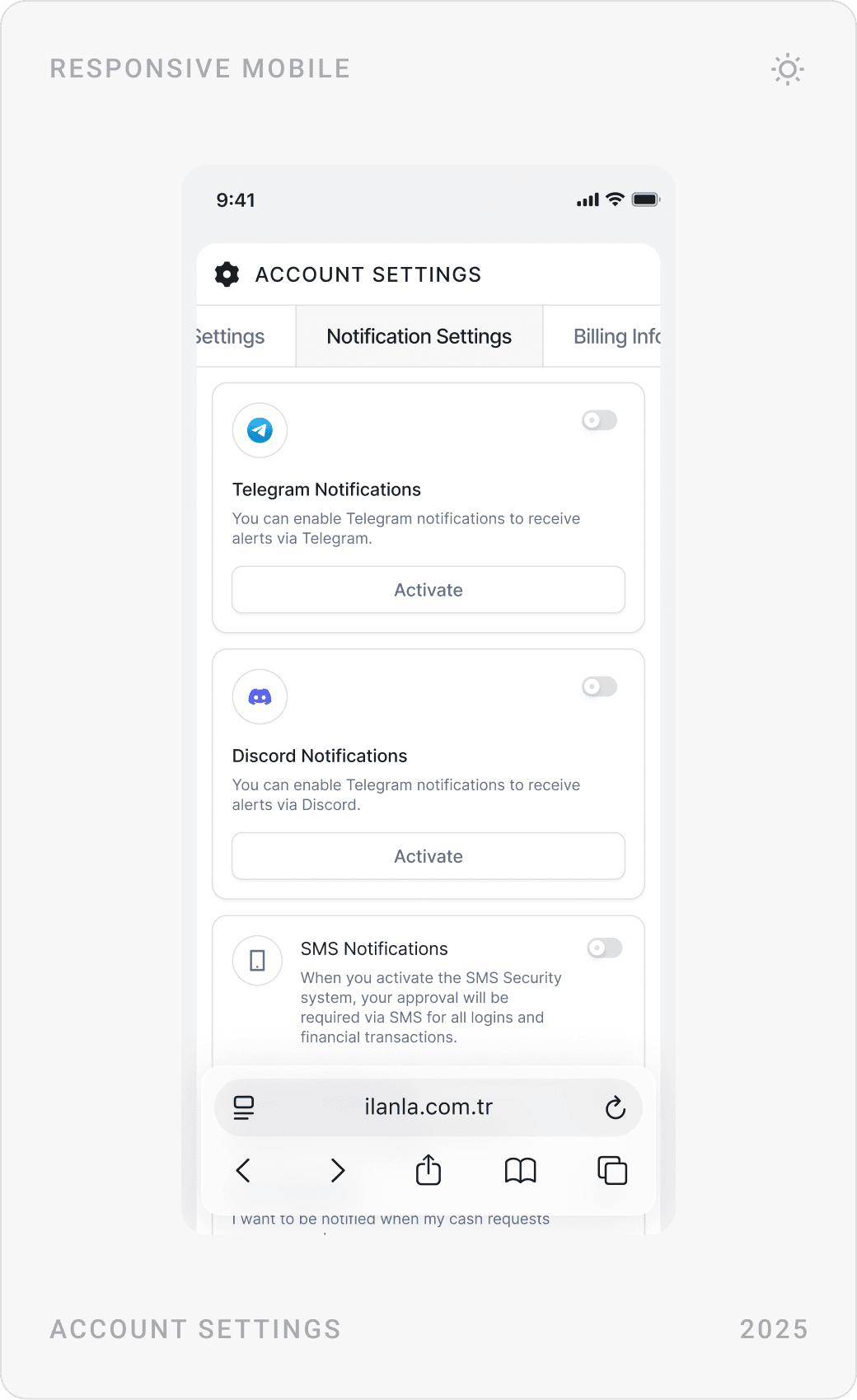 Store evaluation with star rating and comment, Account Settings personal details form, and notification settings