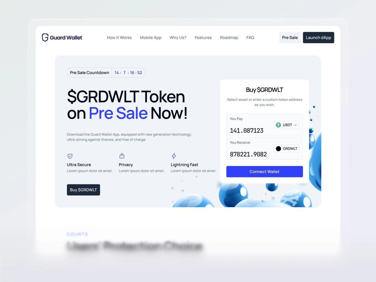 Guard Wallet · Web3 Hero Bölümü Tasarımı