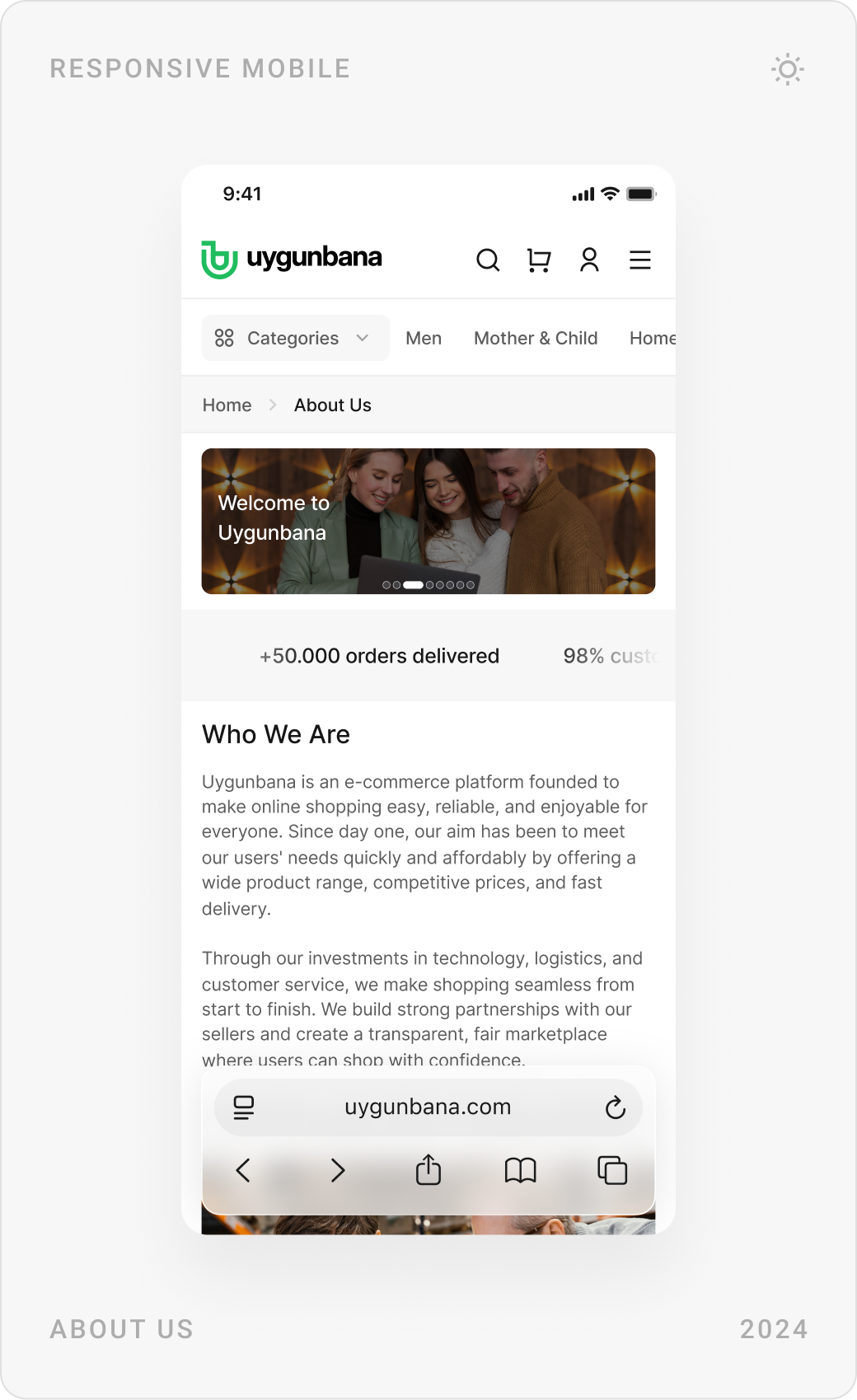 Mobile content pages: personal data protection notice (KVKK), About Us and What We Offer